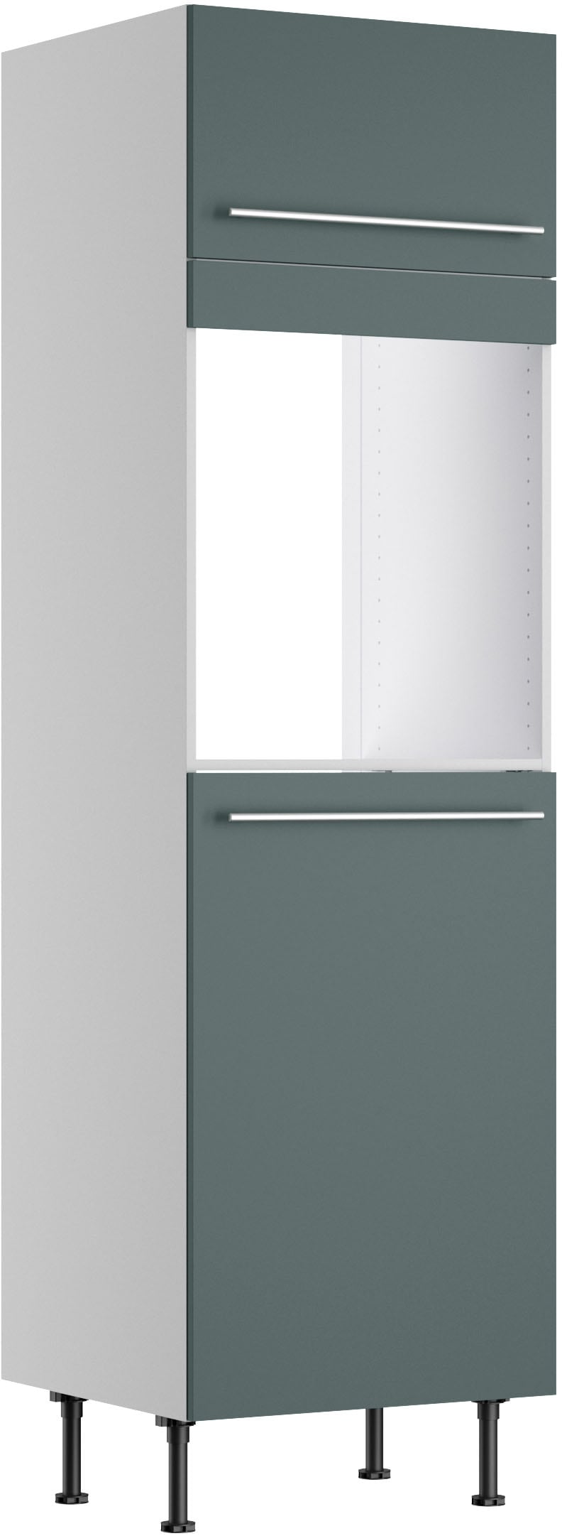 KOCHSTATION Backofen/Kühlumbauschrank "KS-Bern2" B 60 cm, H 211,8 cm, 1 Klappe, 1 Tür (H 89,2 cm), 1 feste Blende