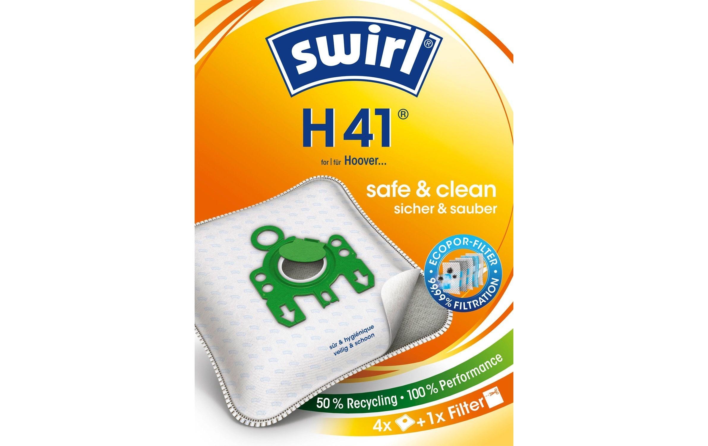 Swirl Staubsaugerbeutel »H 41 4 Stück«, (4 St.)