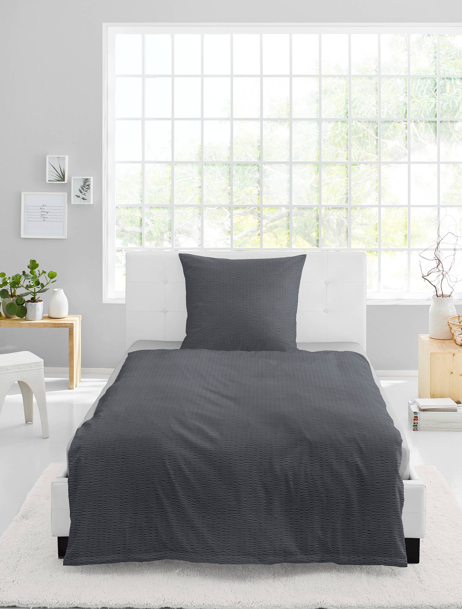 BIERBAUM Bettwäsche »Chic Uni«, Schickes Unidesign: Modern und elegant für jedes Schlafzimmer