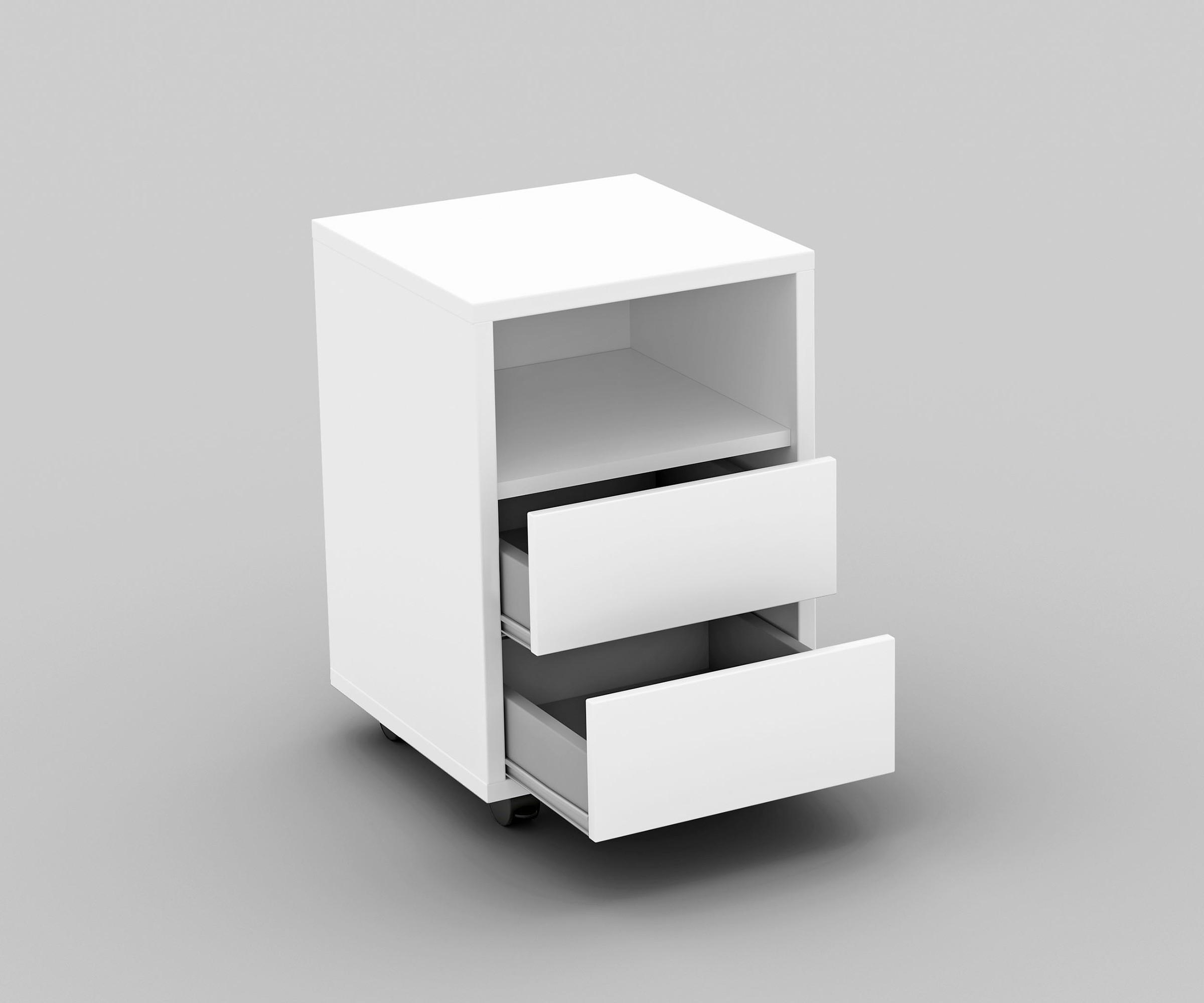Home affaire Rollcontainer "Agapi" Bürocontainer im modernen Design, 40x40x62 cm, 2 Schubkästen
