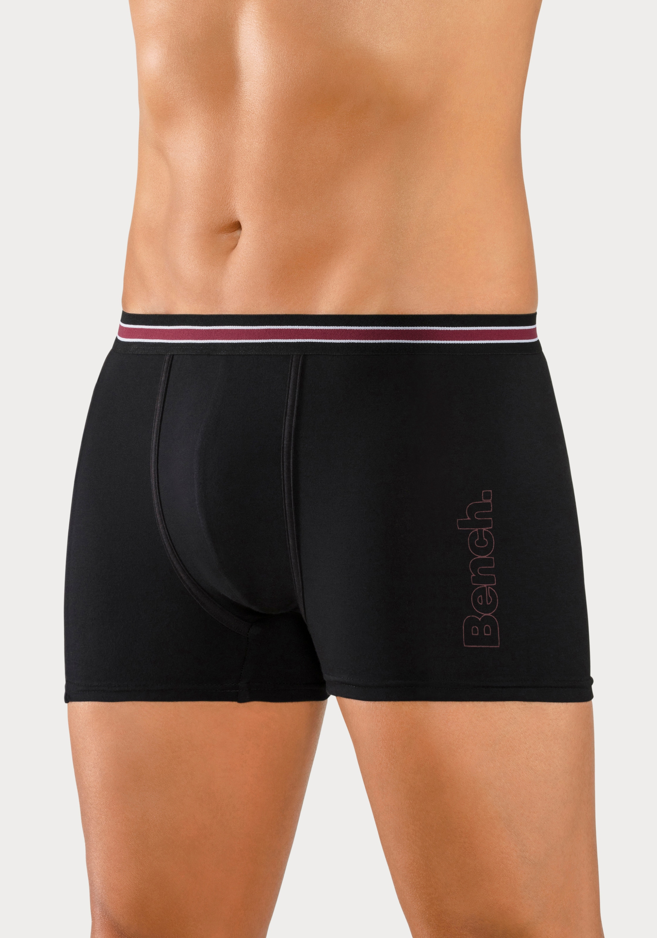 Bench. Boxer »Boxershorts für Herren«, (Packung, 4 St.), Unterhosen mit seitlichem Logo Druck