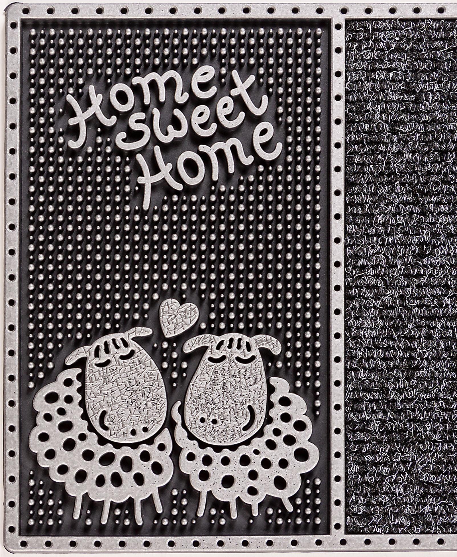 Home2Fashion Fussmatte »CC Clean Merino«, rechteckig, 8 mm Höhe, schmale Schmutzfangmatte, mit Spruch, robust, In- und Outdoor geeignet