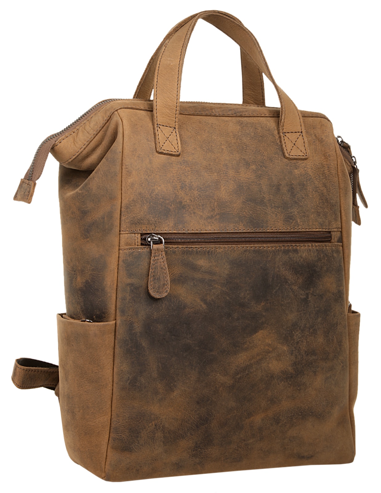Bagan Laptoprucksack, echt Leder