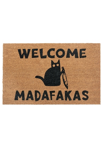 Fussmatte »Mix Mats Kokos Welcome Madafakas«, rechteckig