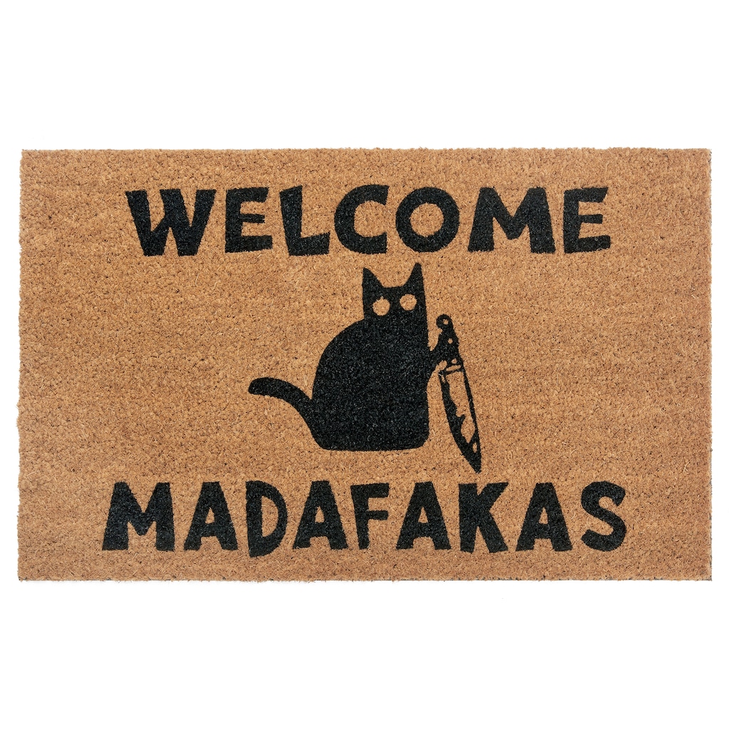 HANSE Home Fussmatte »Mix Mats Kokos Welcome Madafakas«, rechteckig, Kokos, Schmutzfangmatte, Outdoor, Rutschfest, Innen, Kokosmatte, Flur