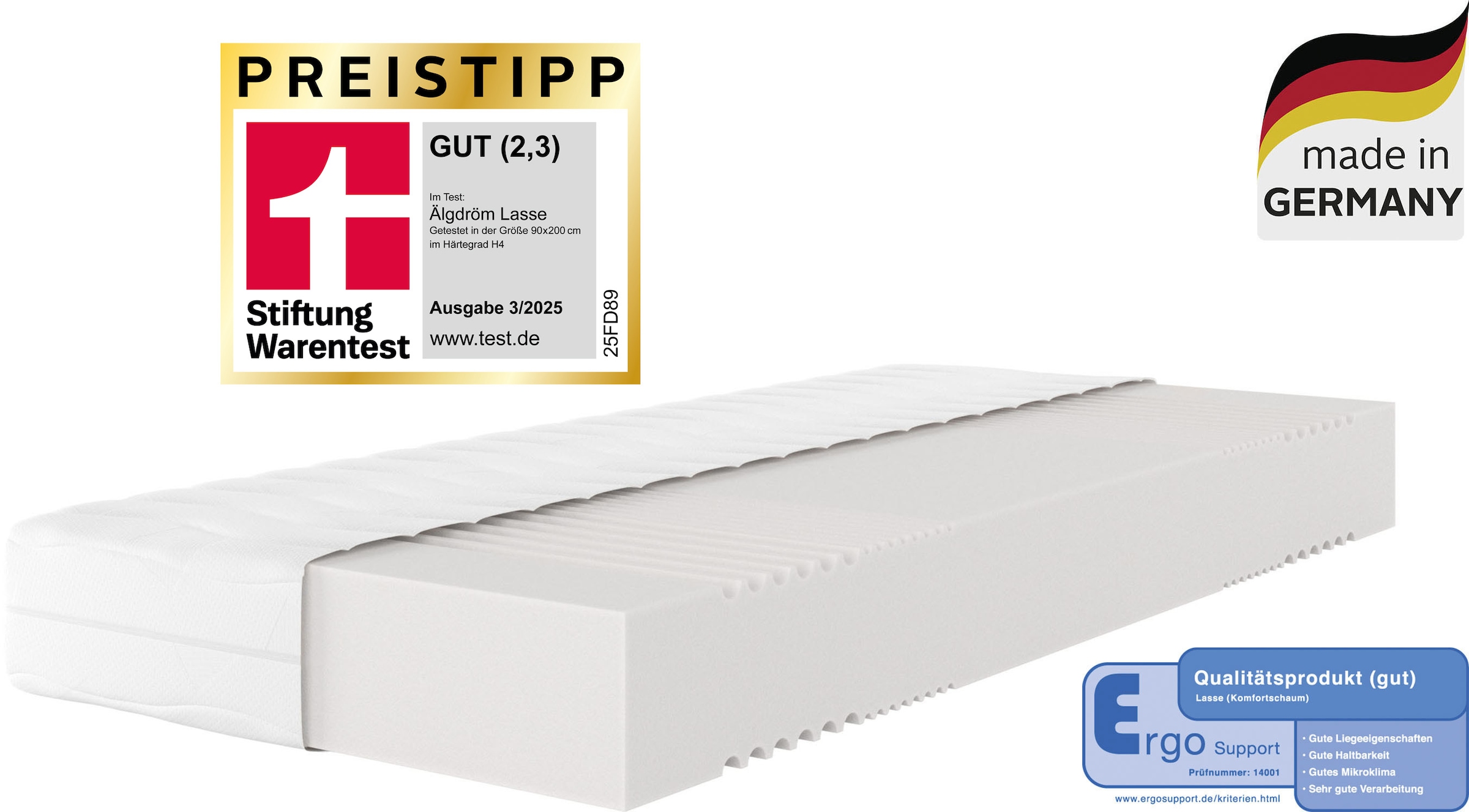 Älgdröm Komfortschaummatratze »Lasse«, 21 cm cm hoch, Raumgewicht: 32 kg/m³, (1 St.)