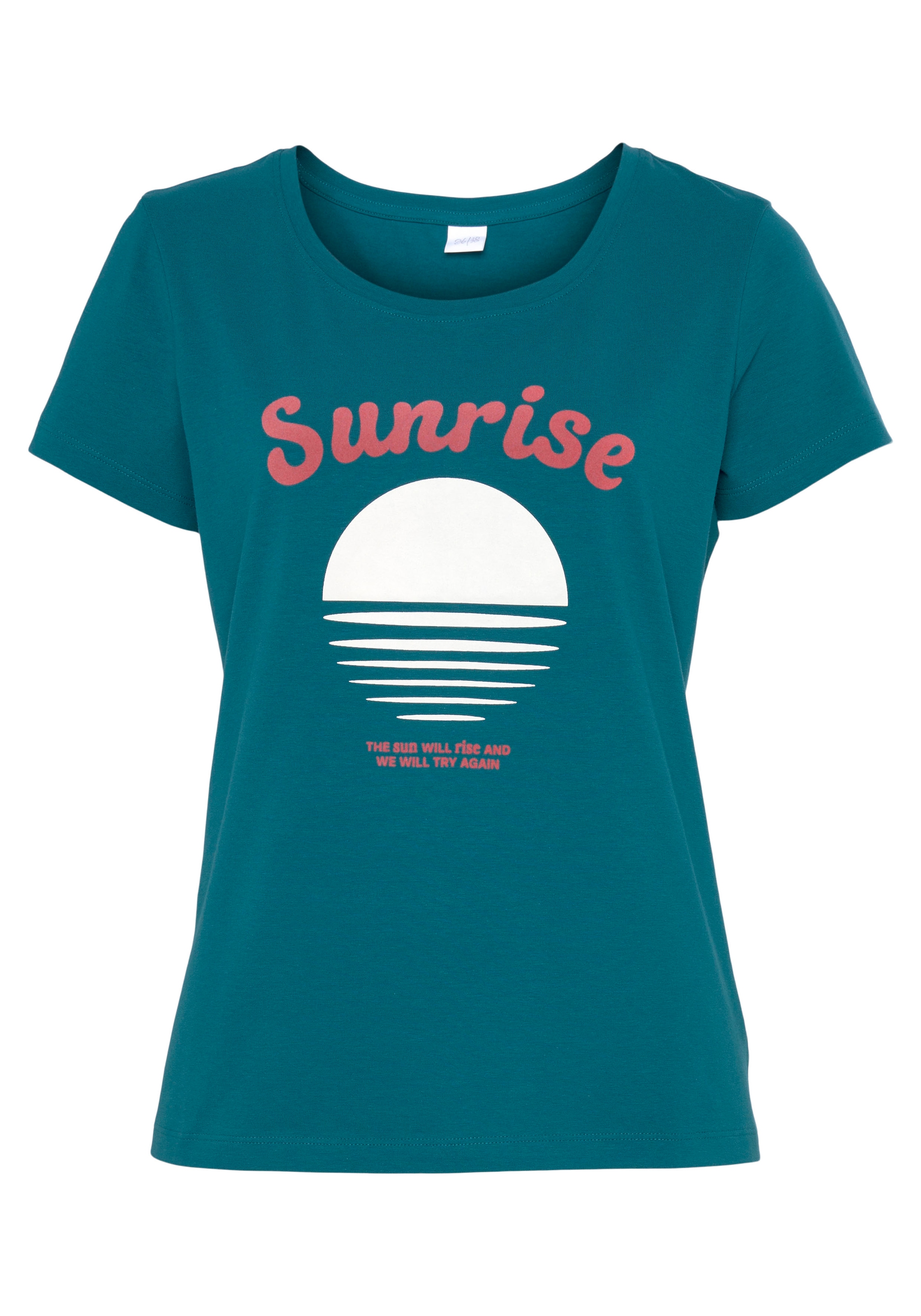 Vivance Kurzarmshirt, T-Shirt mit schönem Frontprint, Loungewear
