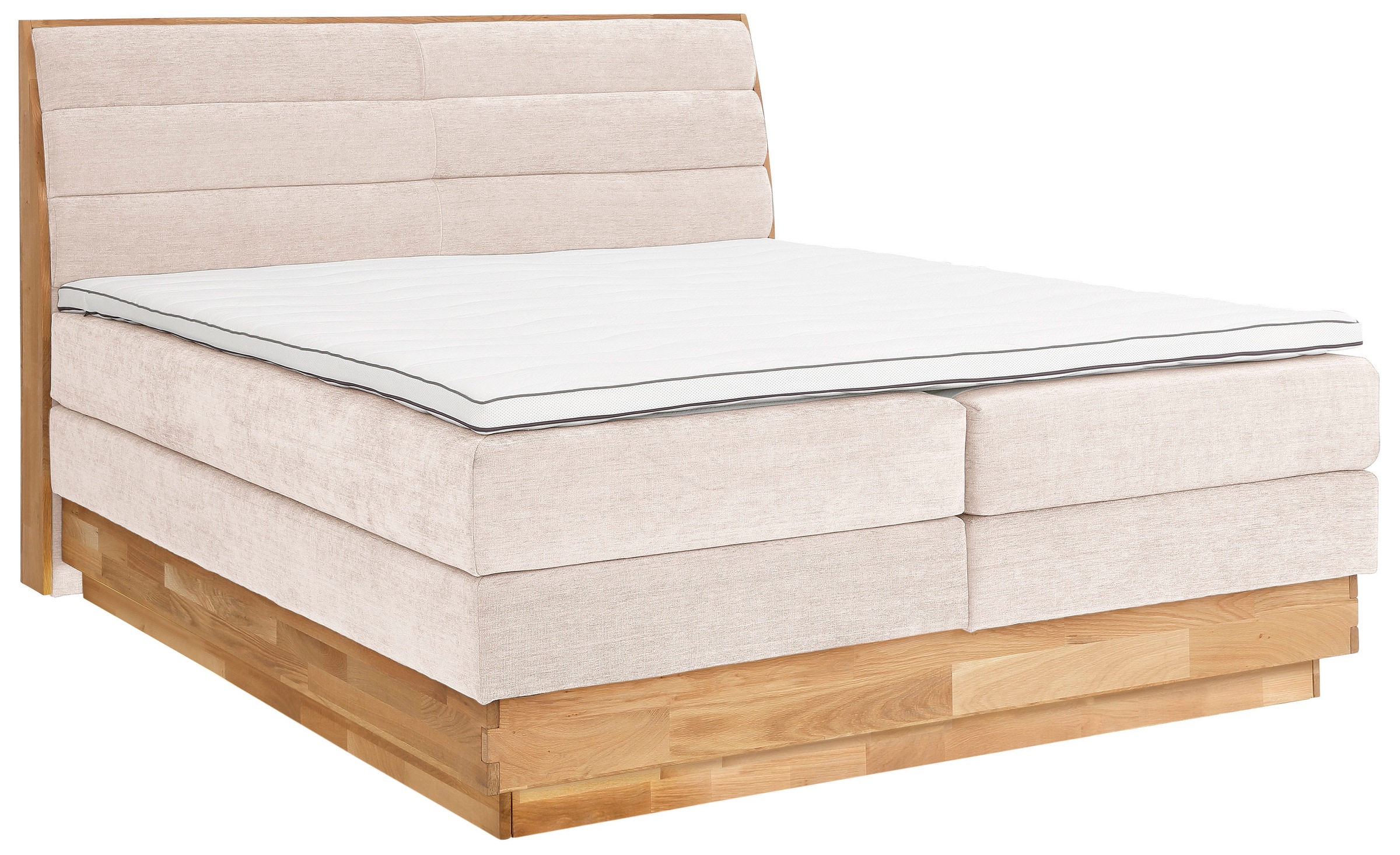 GOODproduct Boxspringbett »Jenna«, ohne LED-Beleuchtung, mit zertifizierten, recycelten Bezugsstoffen