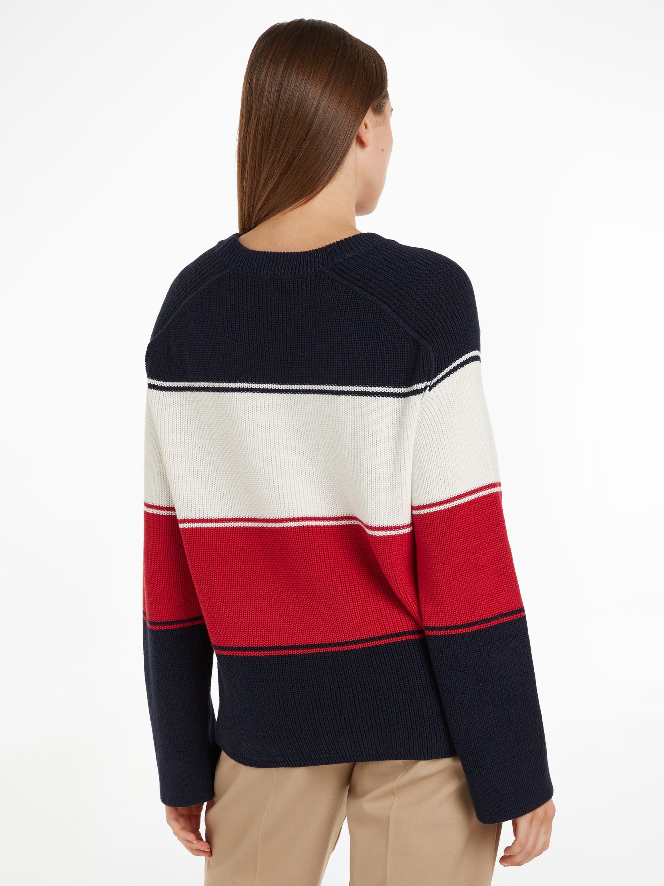 Tommy Hilfiger Rundhalspullover, mit Logostickerei