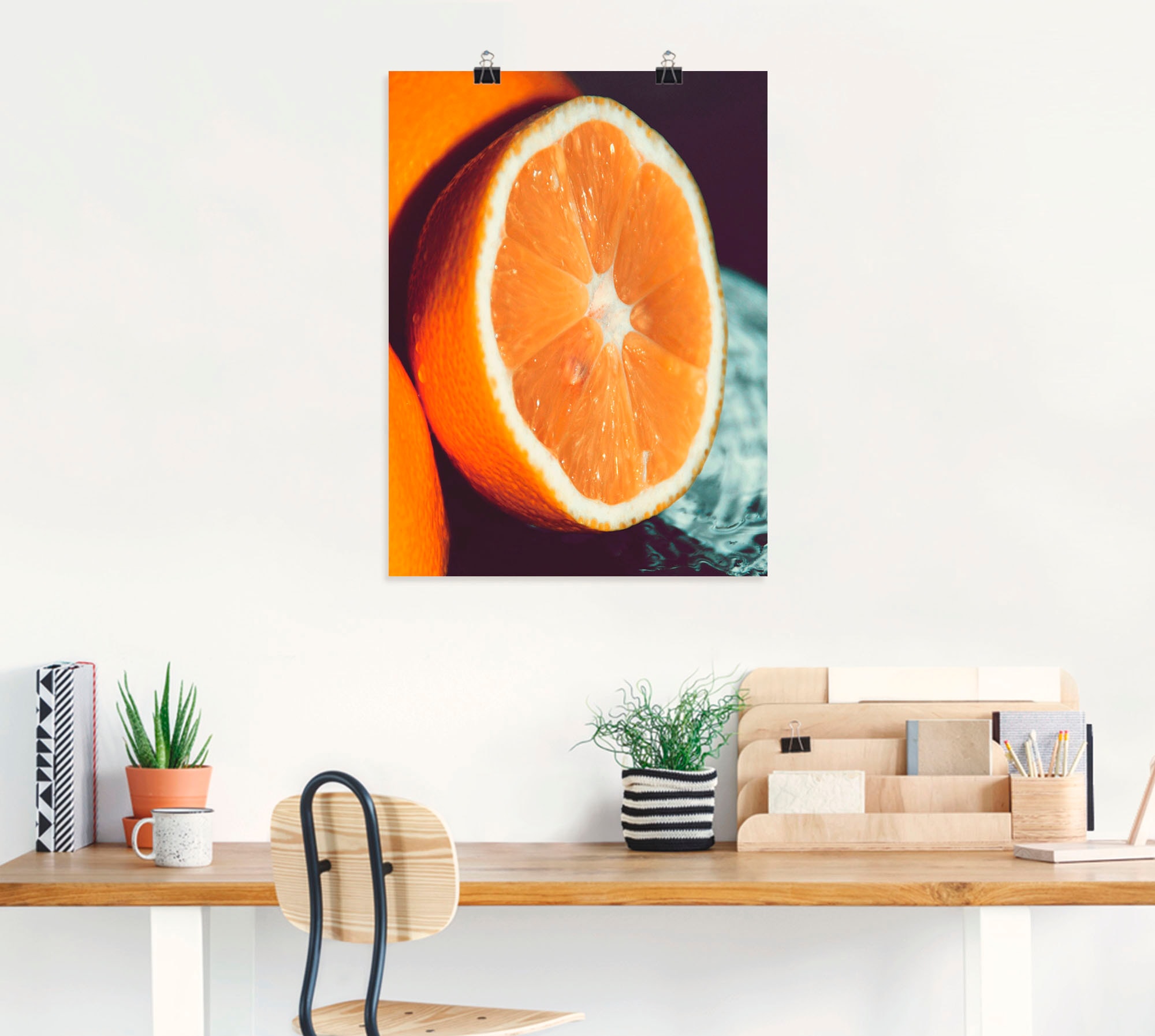 Artland Wandbild »Orange«, Lebensmittel, (1 St.), als Leinwandbild, Wandaufkleber oder Poster in versch. Grössen