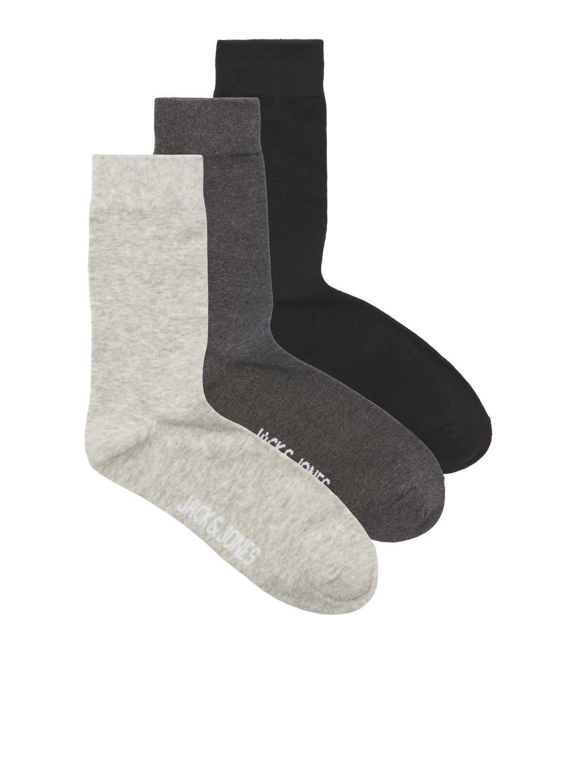 Jack & Jones Freizeitsocken »JACRAFAEL – Sockenpackung mit Stretch-Anteil, Einheitsgrösse«, (Packung, 3 Paar), uni und melange, casual