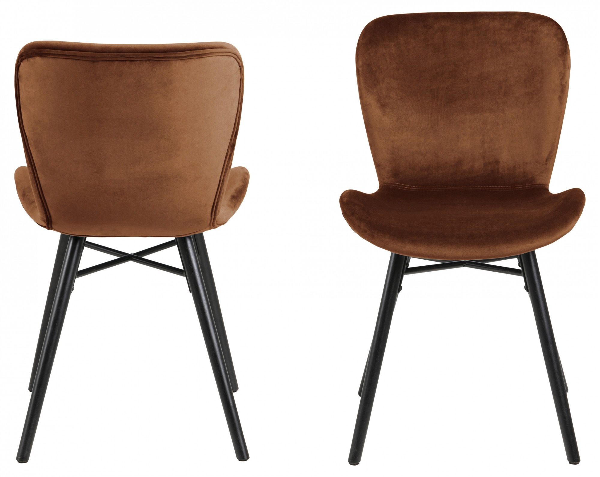Batilda Dining Chair in Copper Set of 2, none
