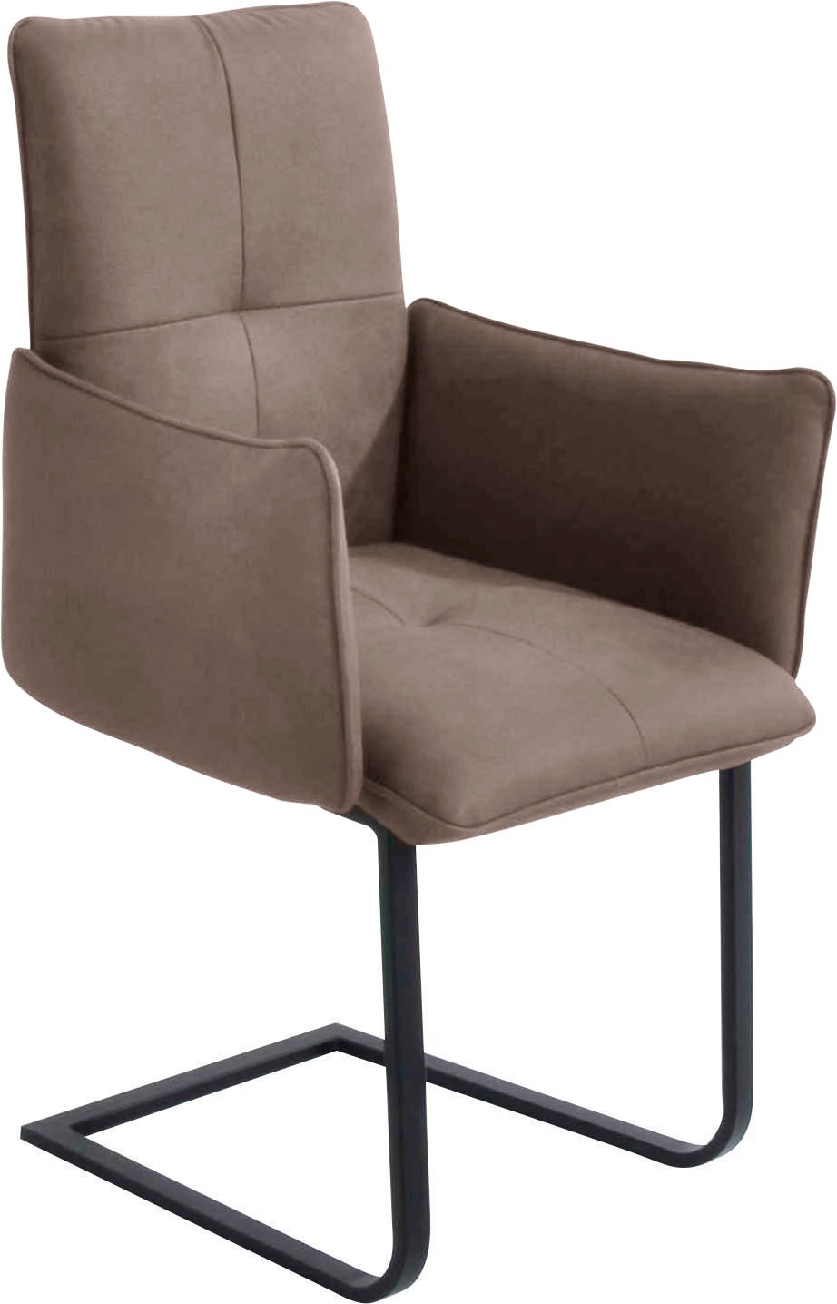 K+W Komfort & Wohnen Freischwinger () Freischwinger, Gestell in Metall schwarz, Steppung im Sitz und Rücken