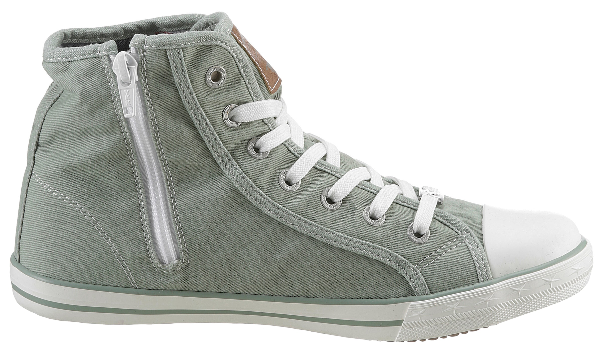 Mustang Shoes Sneaker »High-Top-Sneaker, Freizeitschuh«, High Top-Sneaker, Schnürschuh mit Label in der Laufsohle