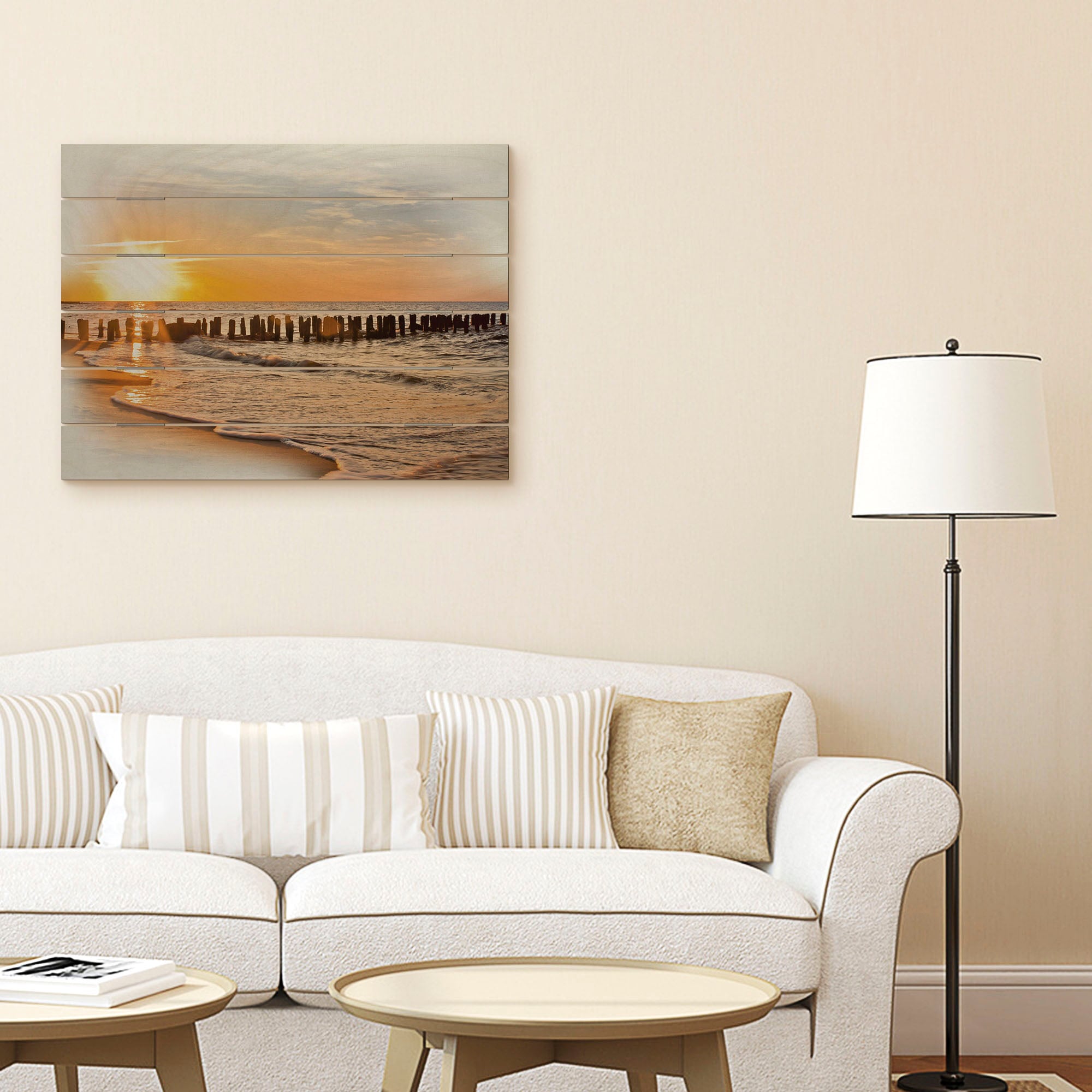 Artland Holzbild »Schöner Sonnenuntergang am Strand«, Strandbilder, (1 St.)  online bestellen | Jelmoli-Versand | Kunstdrucke