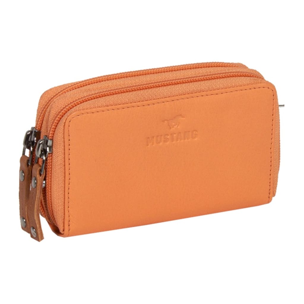 MUSTANG Geldbörse »Seattle leather wallet 2 zip top opening«