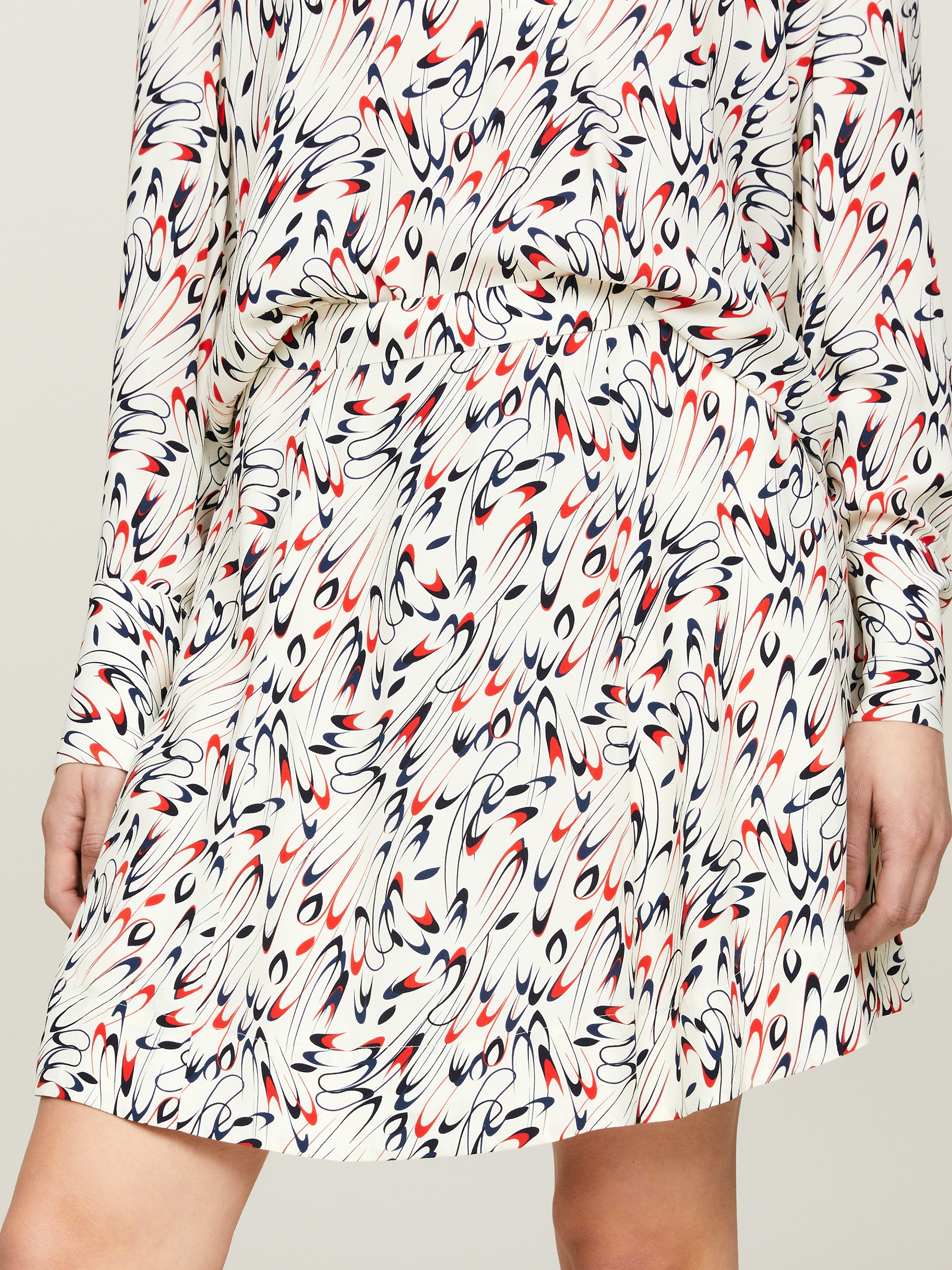 Tommy Hilfiger Minirock »SMALL RIBBON SHORT SKIRT«, Webrock mit Allover-Muster