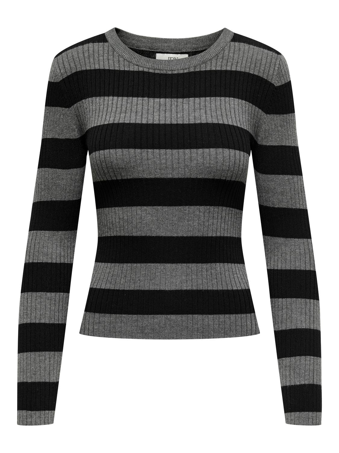 JDY Rundhalspullover »JDYPLUM L/S O-NECK PULLOVER KNT NOOS«, im Ringel-Look