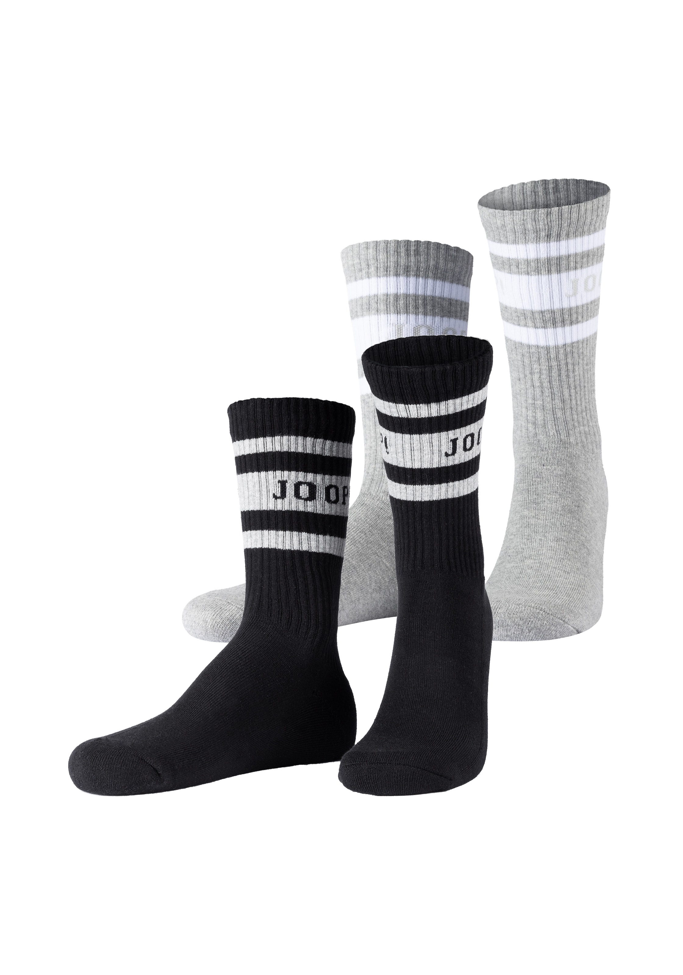 JOOP Tennissocken "premium essentials" 2 Paar, am Bund mit Logoschriftzug