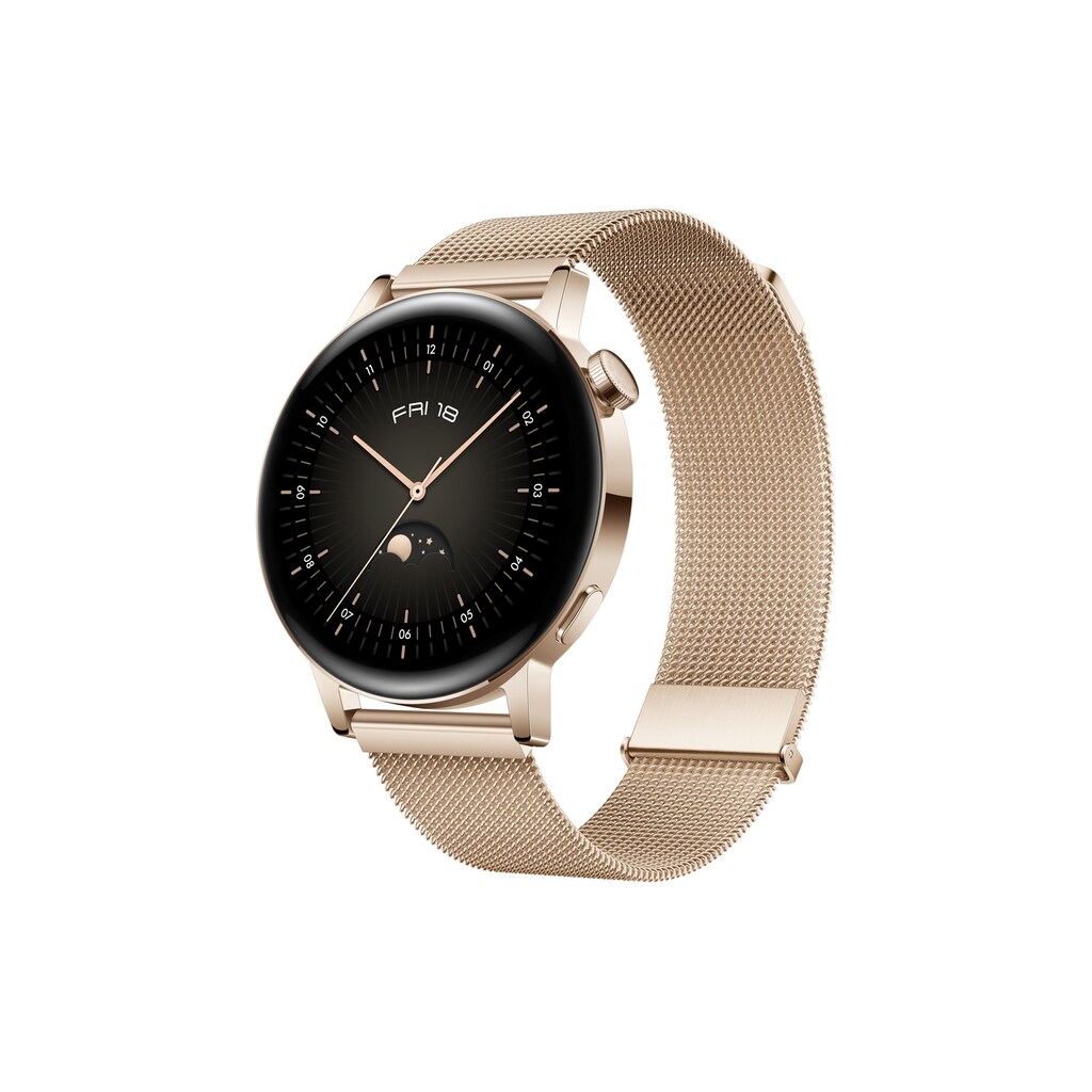 Huawei Smartwatch »Huawei Watch GT3 42 mm Milanese«, (Harmony OS)