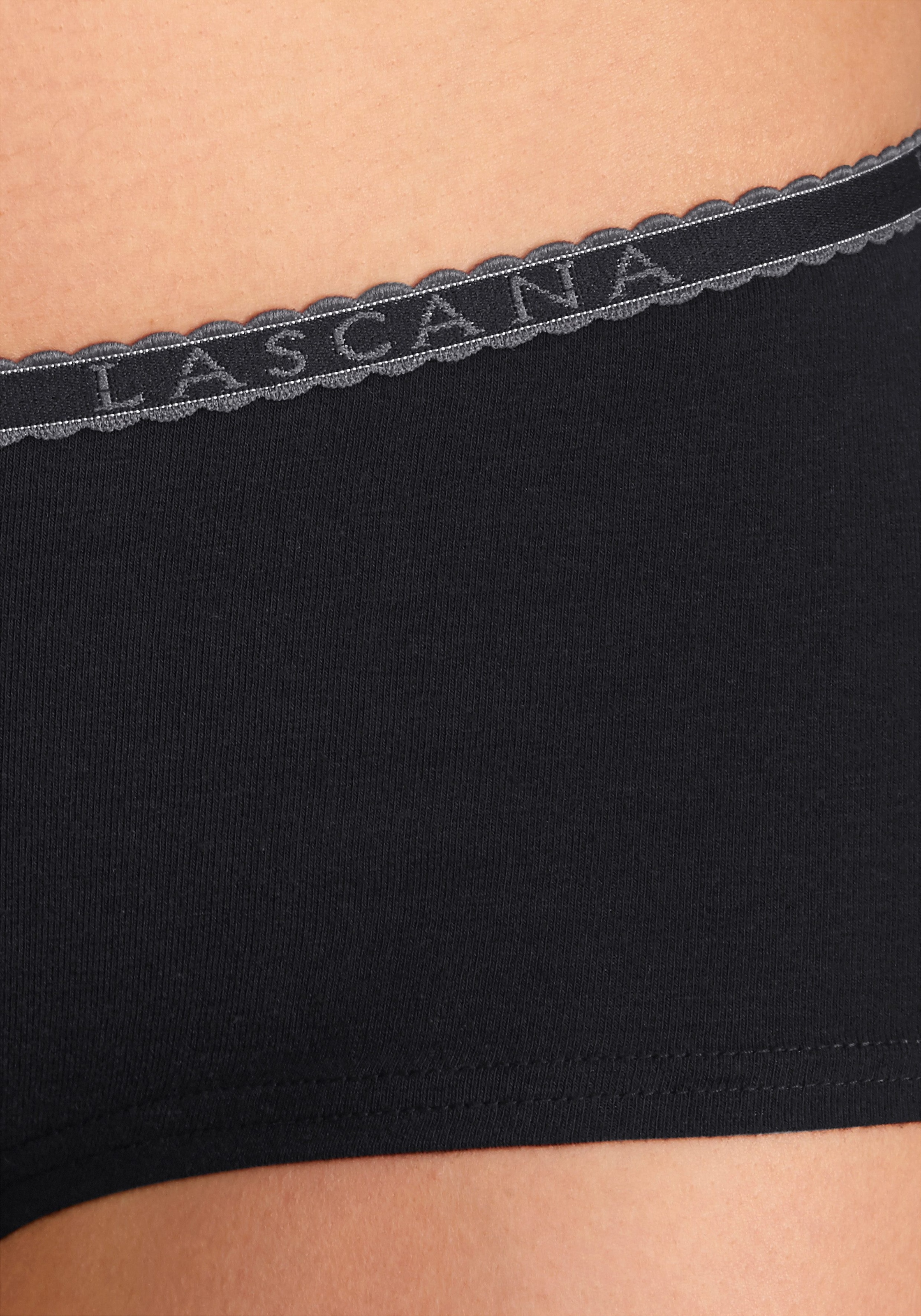 LASCANA Panty, (4er-Pack), aus elastischer Baumwoll-Qualität