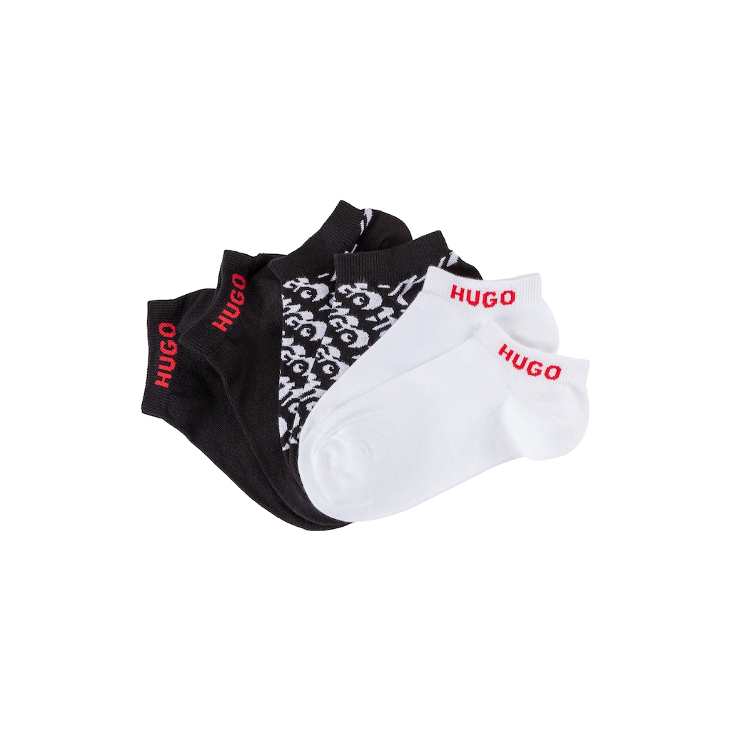 HUGO Underwear Socken »3P AS LOGO ALLOVER CC W«, (Packung, 3 Paar, 3er), mit Logodetails