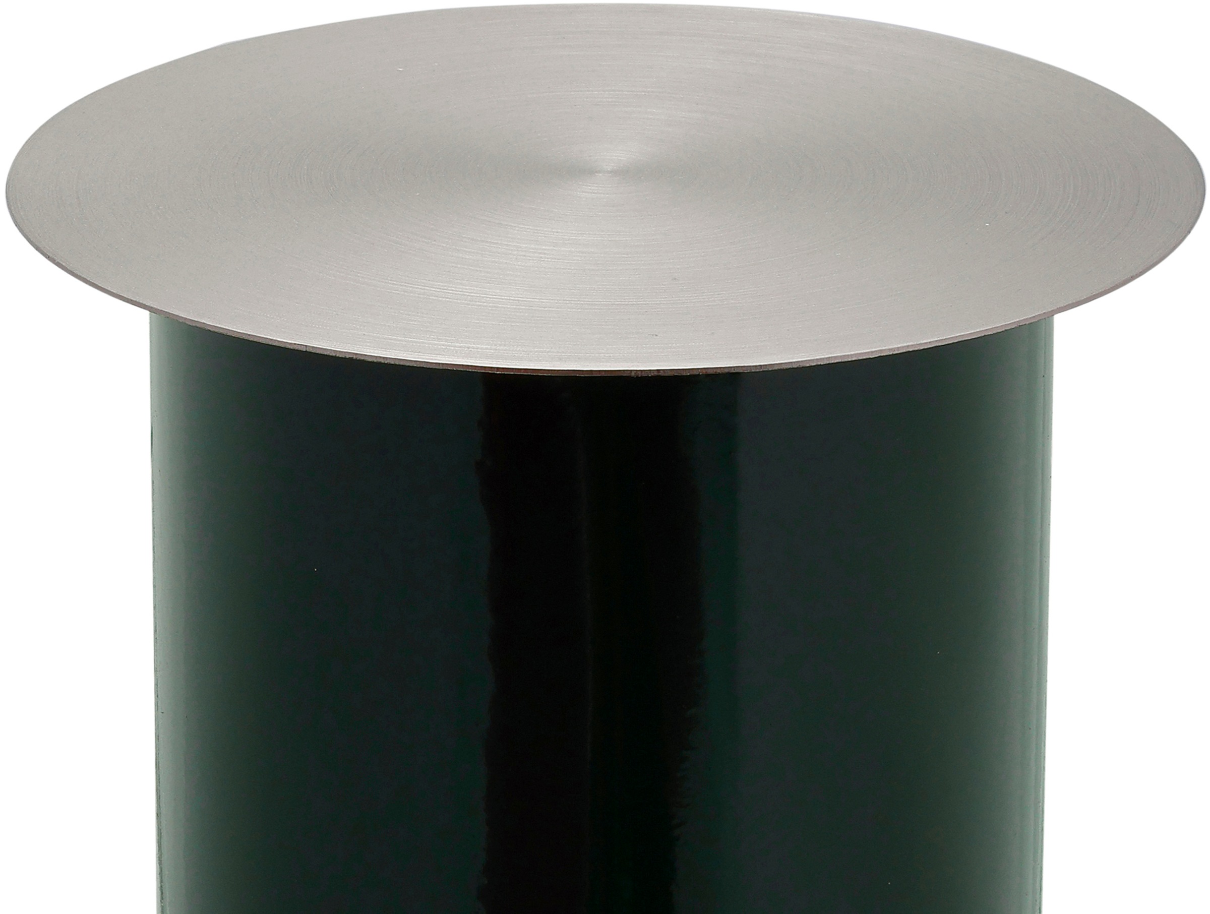 Bougeoir de Sol "Colby" 40cm Vert Foncé & Argent