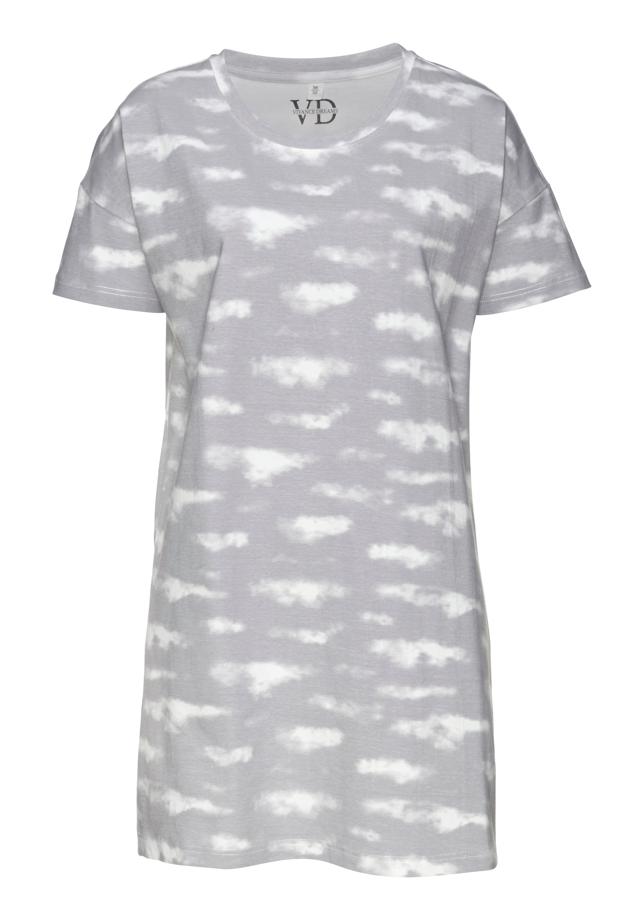 Vivance Dreams Sleepshirt, (2er-Pack), mit Wolkenmotiv