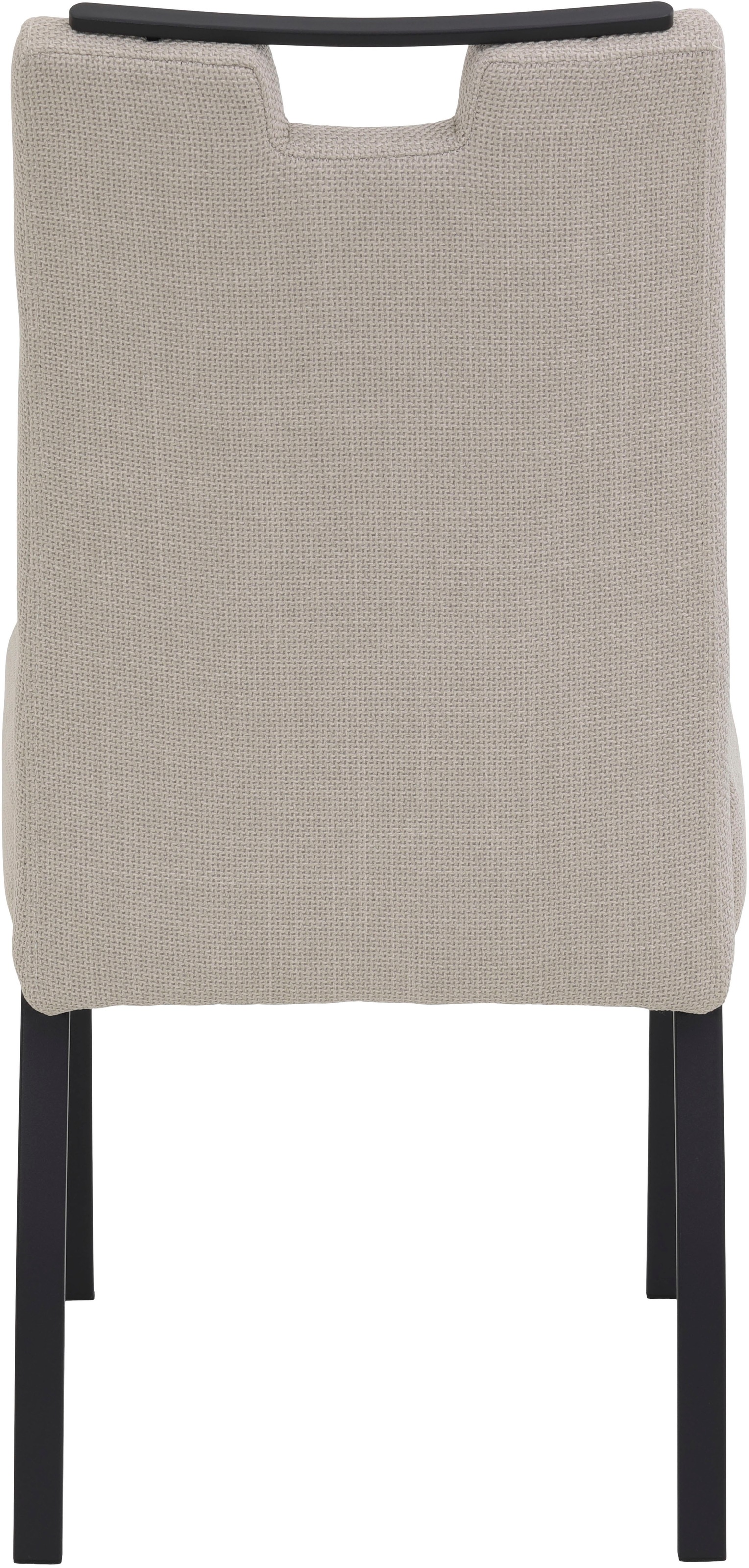 HELA 4-Fussstuhl »LINZ, Esszimmerstuhl, Komfortstuhl«, (Set), 2 St., Microfaser-Webstoff, XL-Sitz,elegante Griffleiste,Komfortsitz mit Federkern,140kg belastbar
