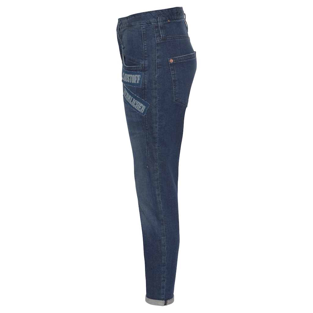 Herrlicher Ankle-Jeans »SHYRA CROPPED ORGANIC«, mit seitlicher Logo-Applizierung