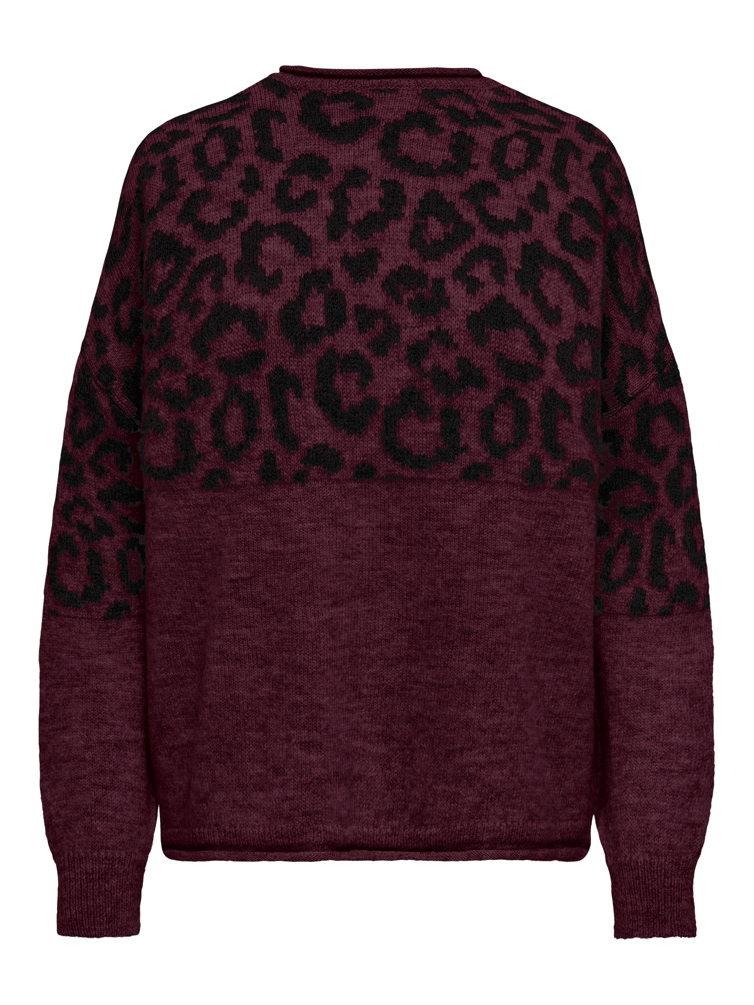 ONLY Rundhalspullover »ONLJADE ANIMAL LS O-NECK NOOS KNT«