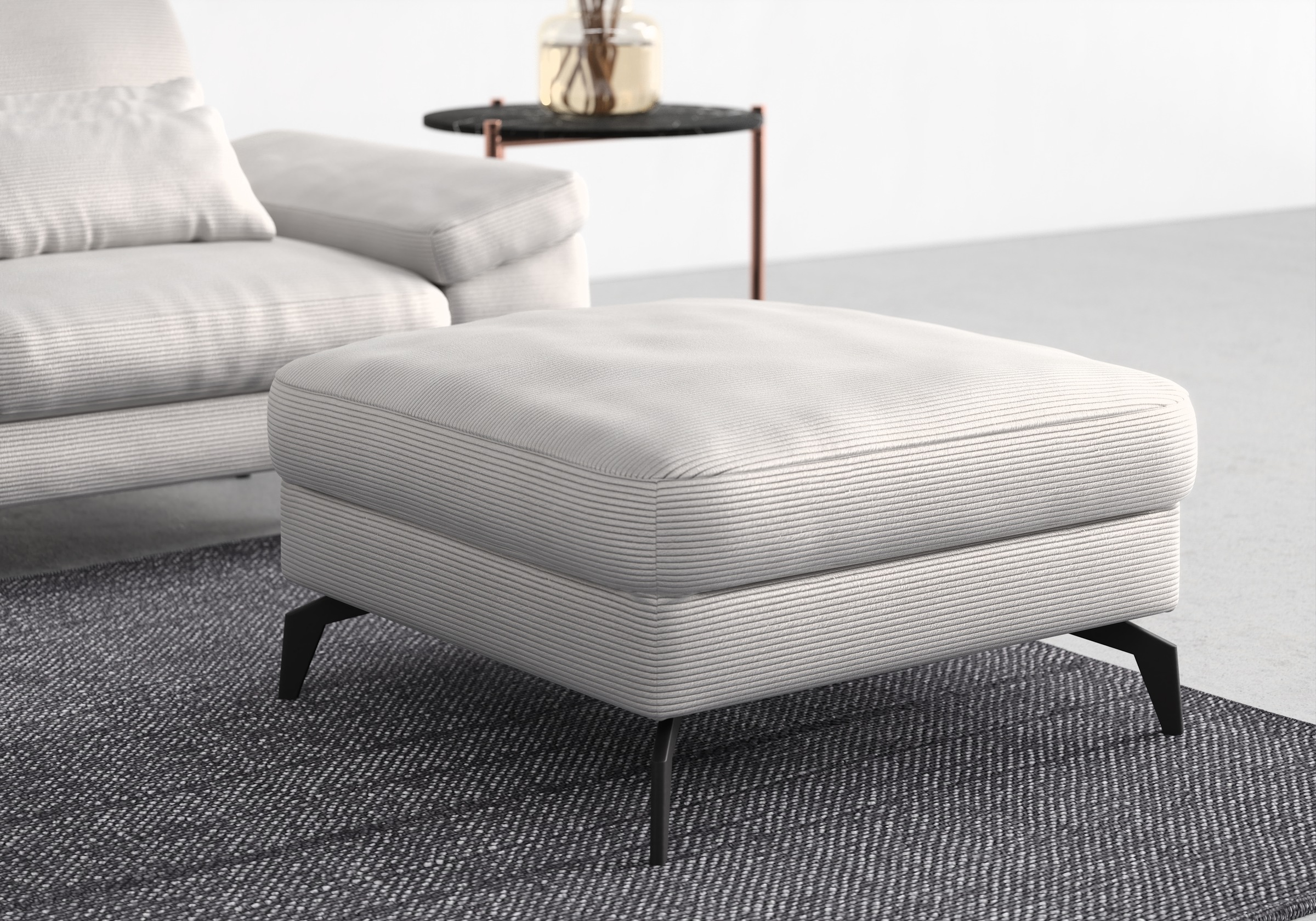 sit&more Polsterhocker »Cabana«, mit stylischen Metallfüssen