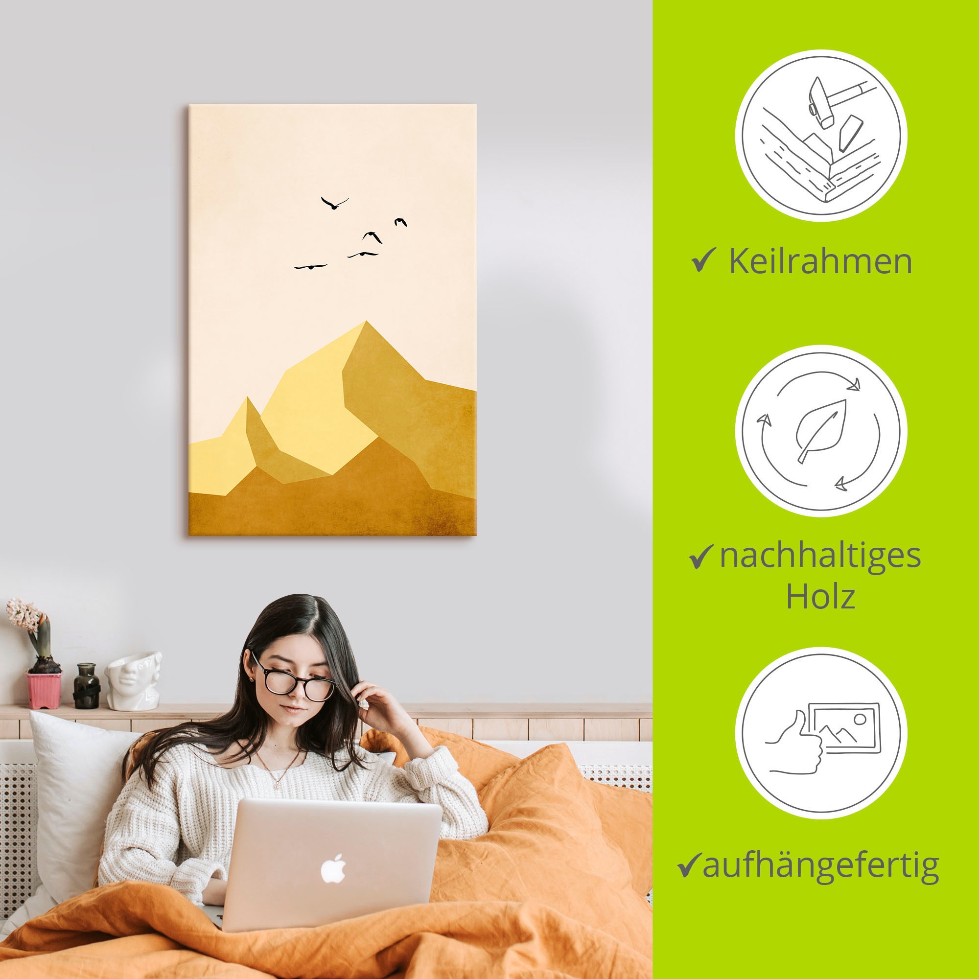 Artland Wandbild »Zugspitze, DREI«, Berge & Alpenbilder, (1 St.), als Alubild, Leinwandbild, Wandaufkleber oder Poster in versch. Grössen