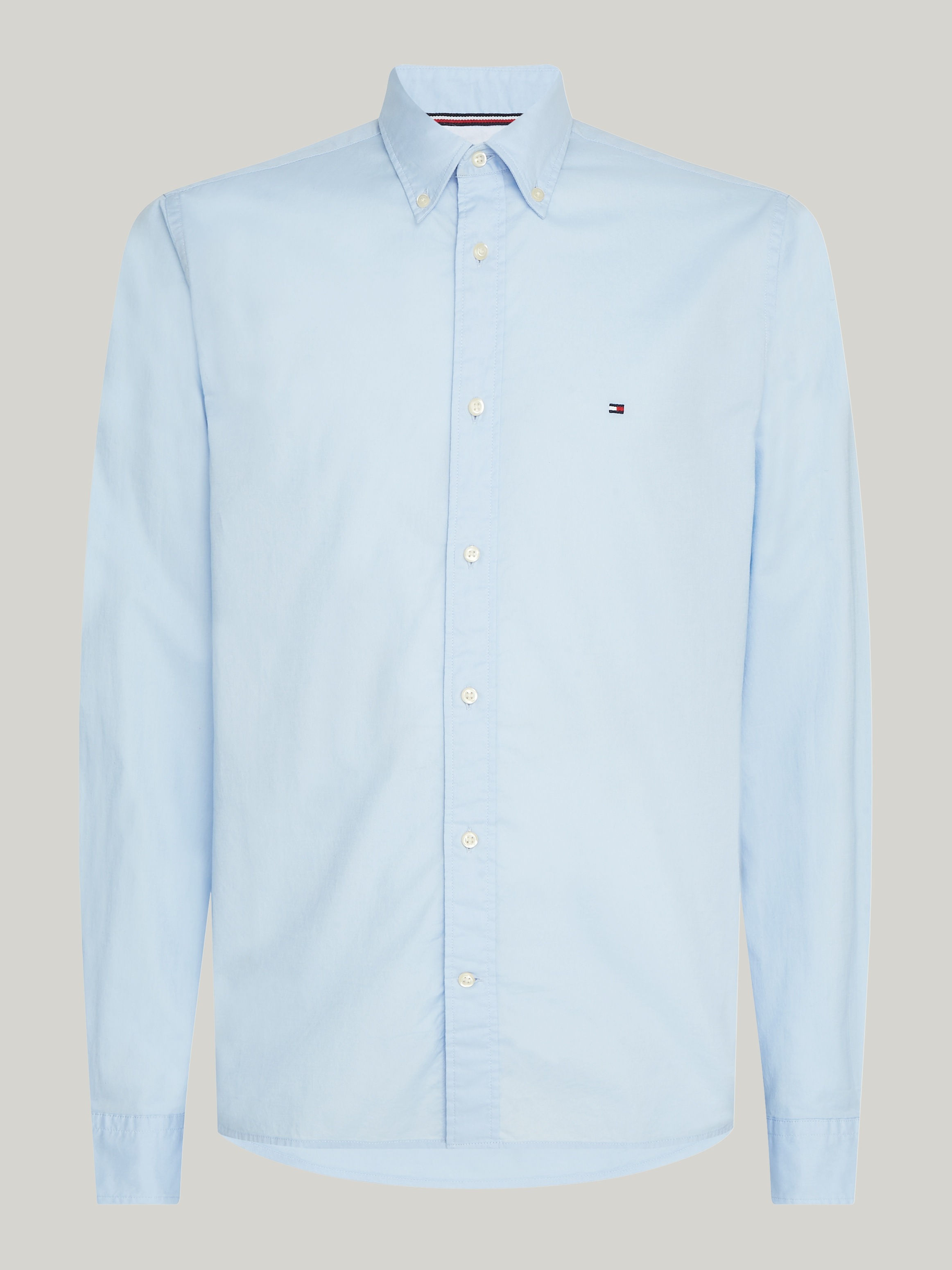 Tommy Hilfiger Langarmhemd »FLEX POPLIN RF SHIRT«, mit Tommy Hilfiger Labelschild innen an der Knopfleiste