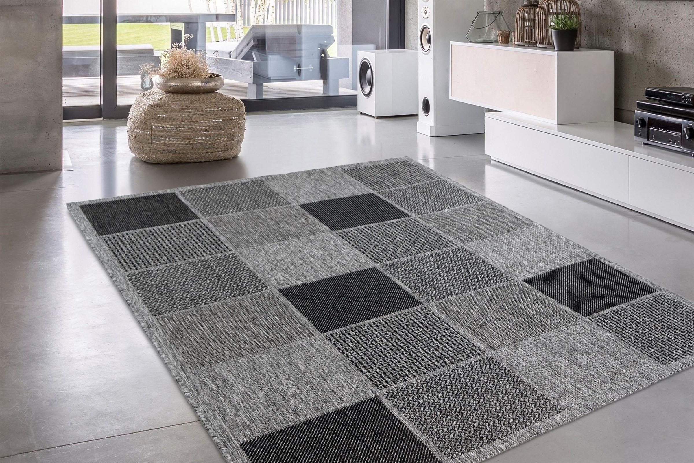 calo-deluxe Teppich »Perugia 1040«, rechteckig, 7 mm Höhe, In- und Outdoor geeignet, Wohnzimmer