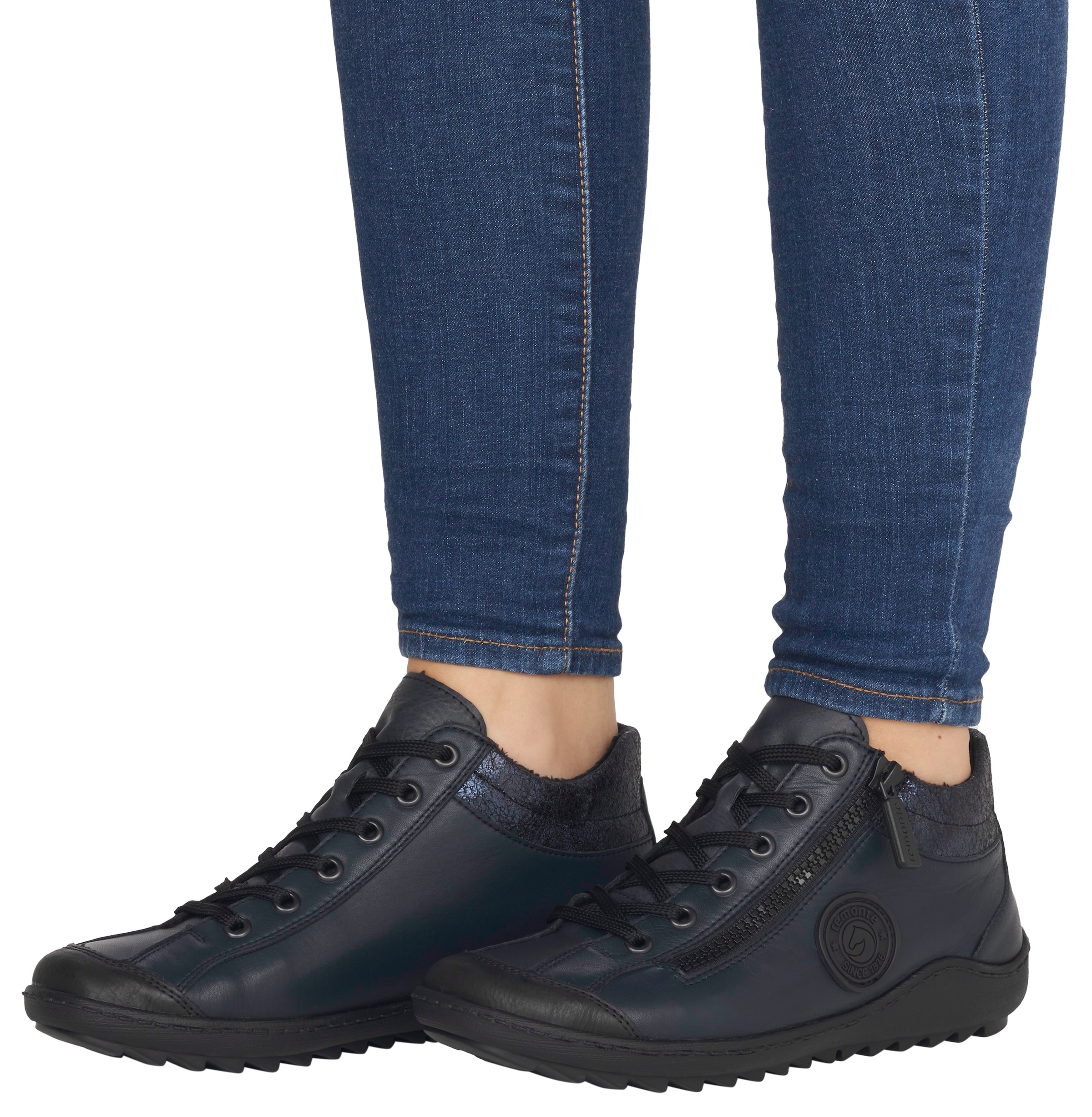 Remonte Schnürboots, Flats, Komfortschuh, Boots mit seitlichem Reissverschluss