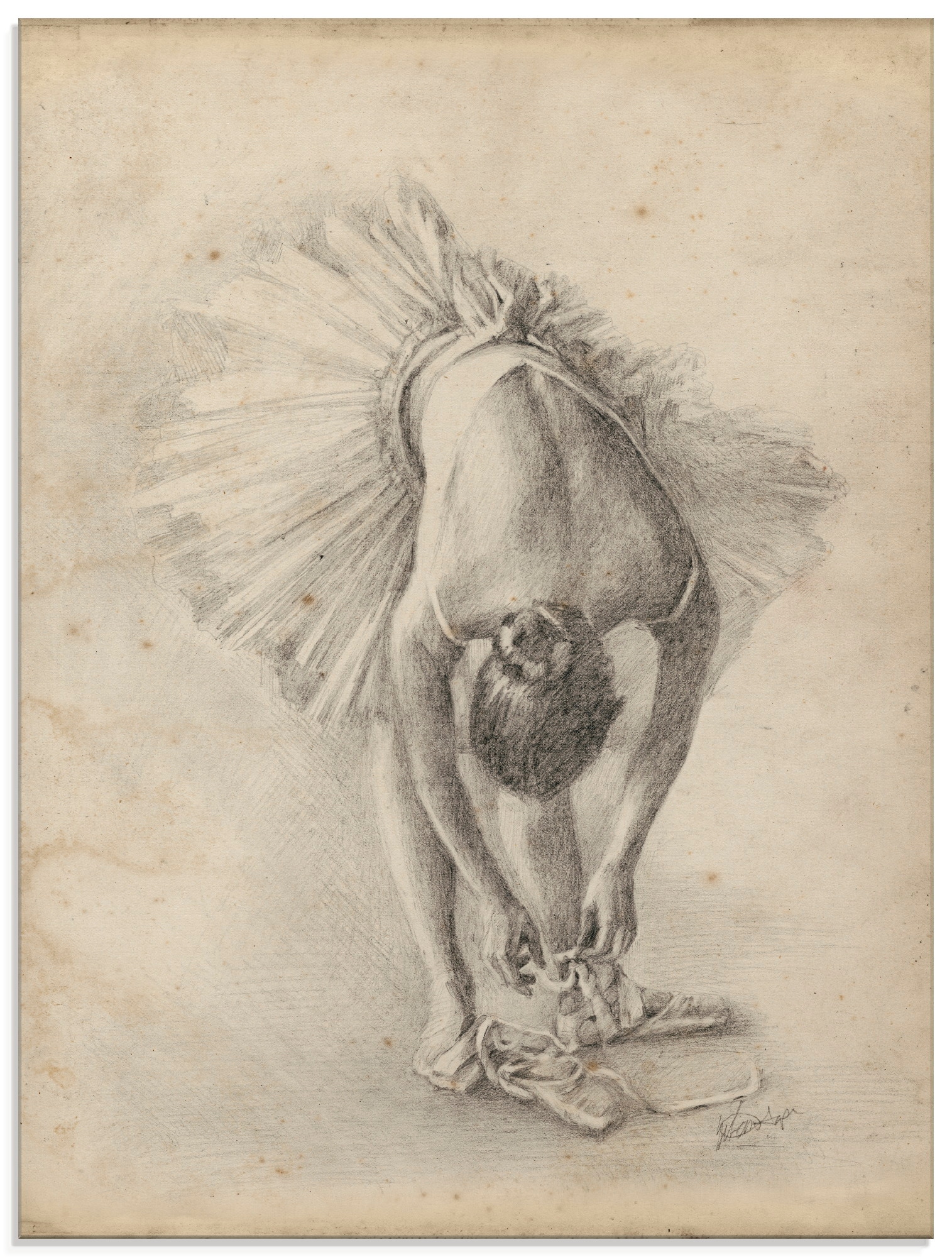Artland Glasbild »Antike Ballerina Übung I«, Sport, (1 St.), in verschiedenen Grössen