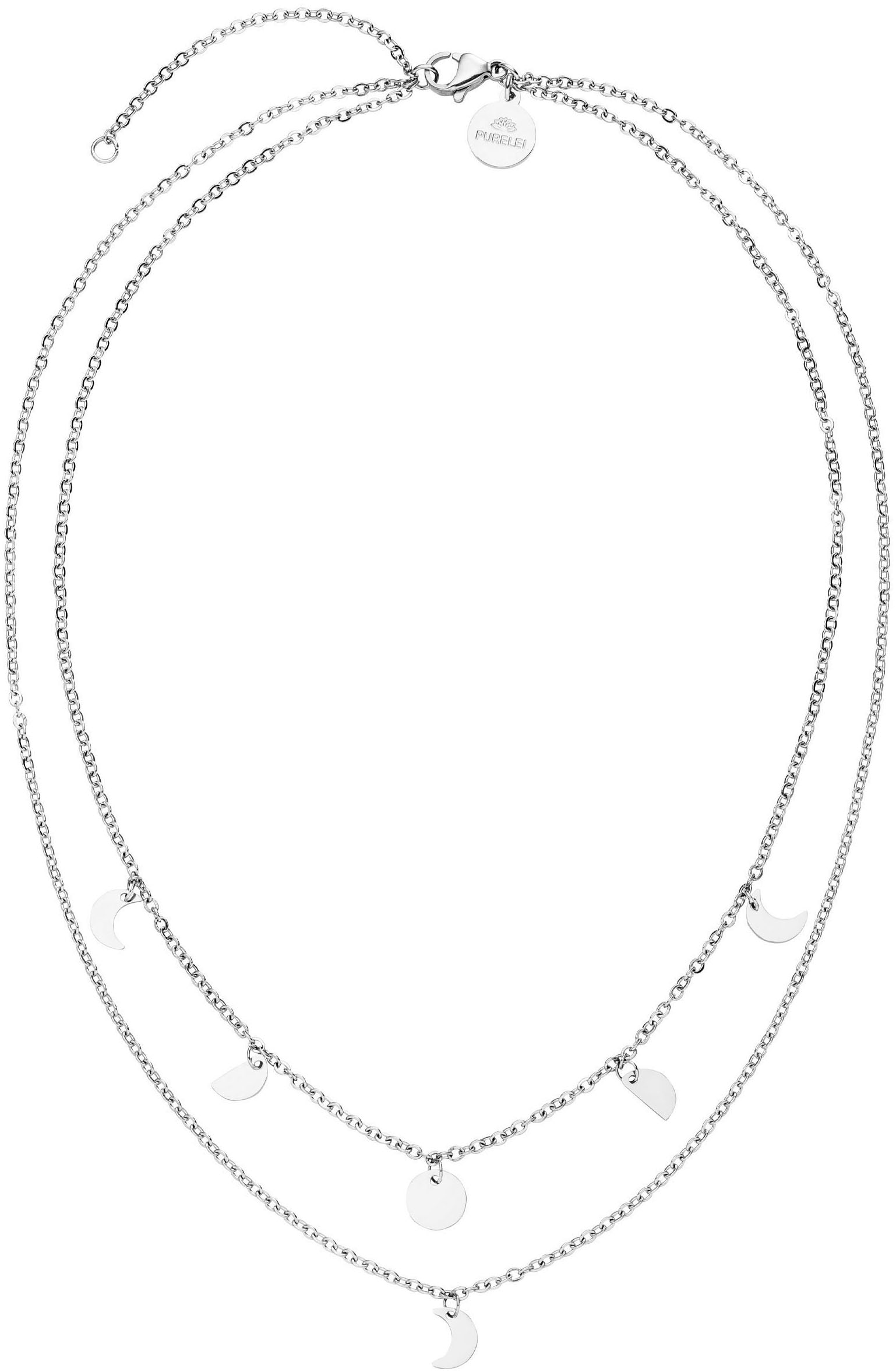 Purelei Kette mit Anhänger »Schmuck Geschenk Luna Anhänger Halbmond Layering«
