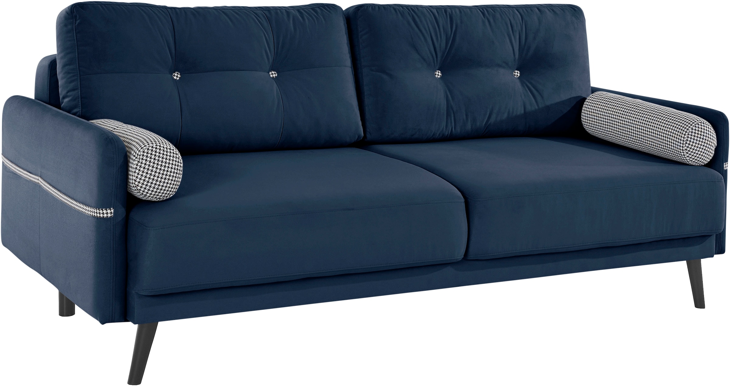 INOSIGN Schlafsofa »Emily«, incl. Bettfunktion und Bettkasten, Seitentache im Armteil, Federkern