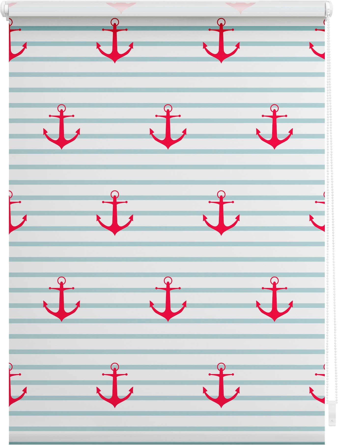 LICHTBLICK ORIGINAL Seitenzugrollo »Rollo Klemmfix, ohne Bohren, Verdunkelung, Anker gestreift« verdunkelnd Verdunkelung energiesparend freihängend