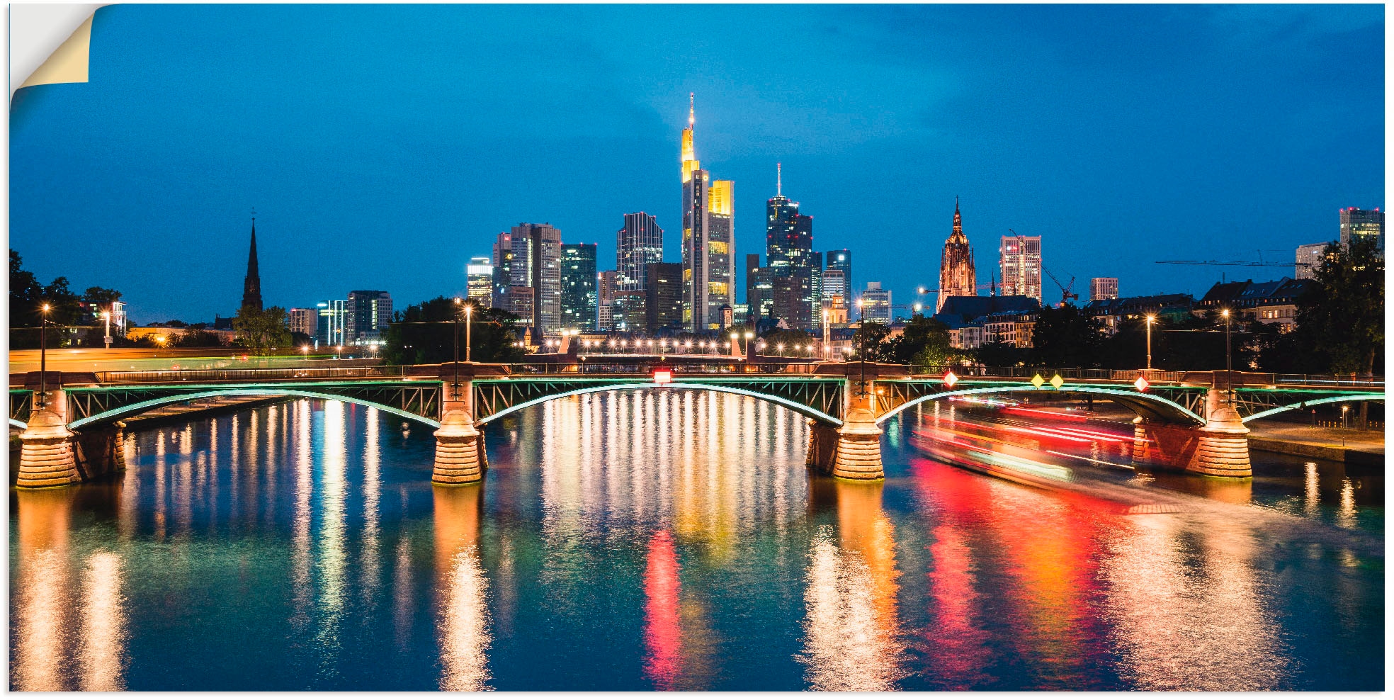 Artland Wandbild »Frankfurt am Main (1 Nacht«, Wandaufkleber online versch. Alubild, | Jelmoli-Versand Poster bestellen als Leinwandbild, Grössen St.), Deutschland, in oder zur