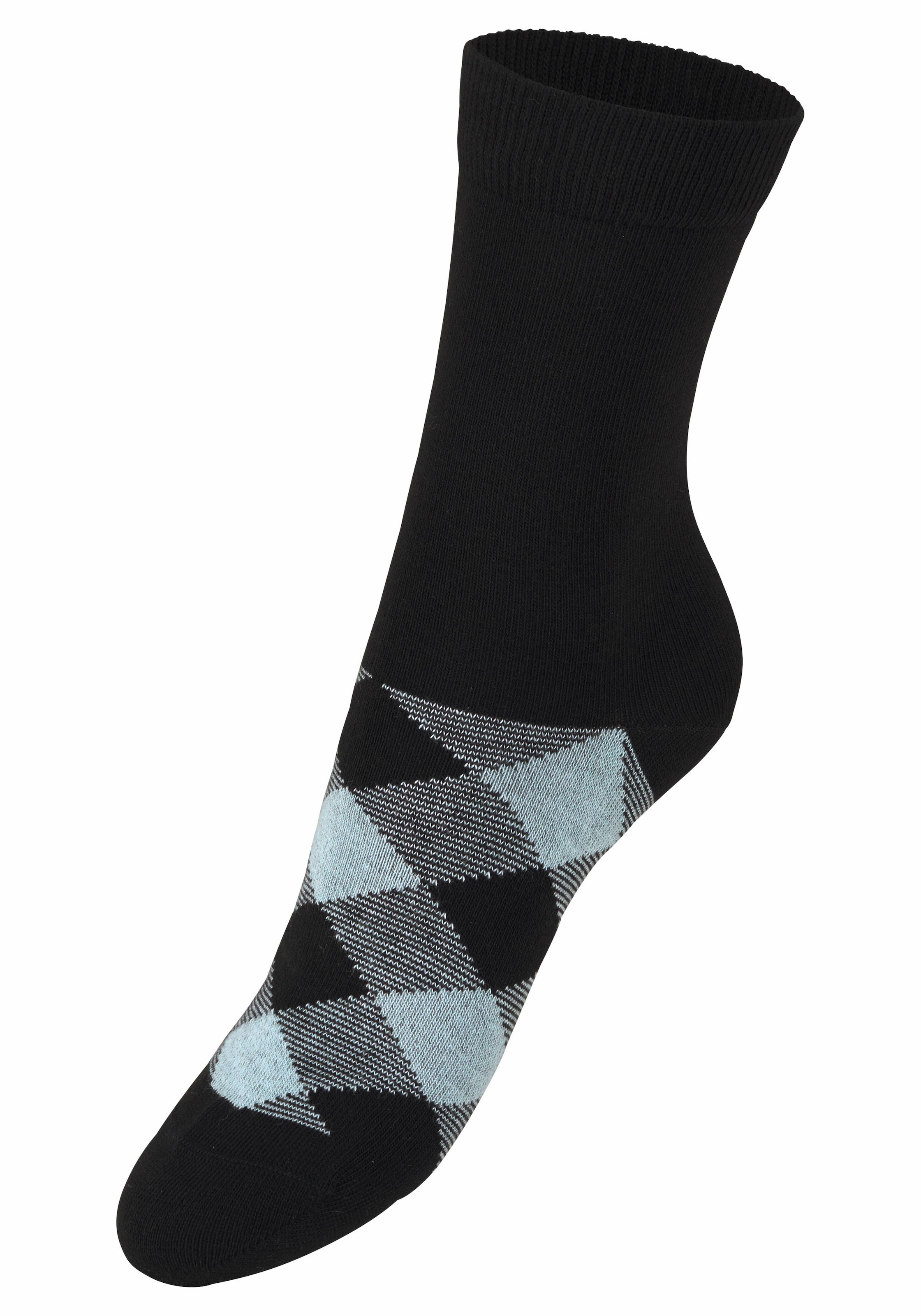 H.I.S Socken, (Packung, 7 Paar), in angesagtem Rhombenmuster