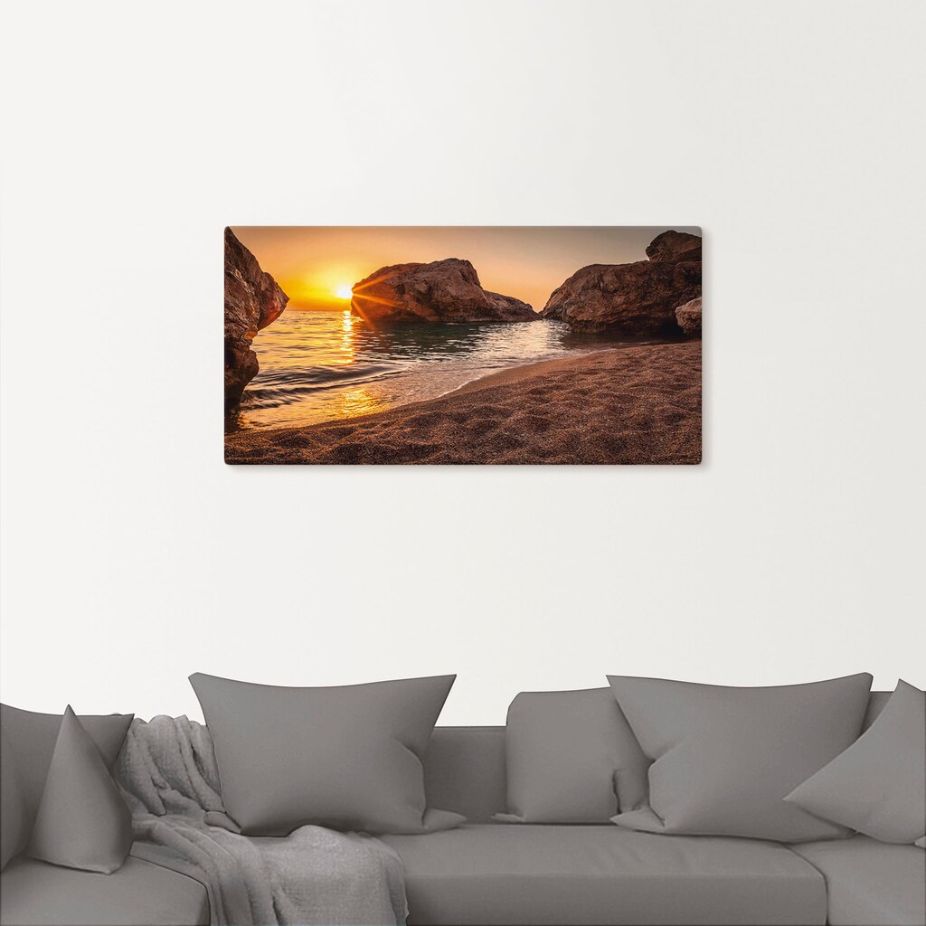 Artland Wandbild »Sonnenuntergang und Strand«, Strand, (1 St.)