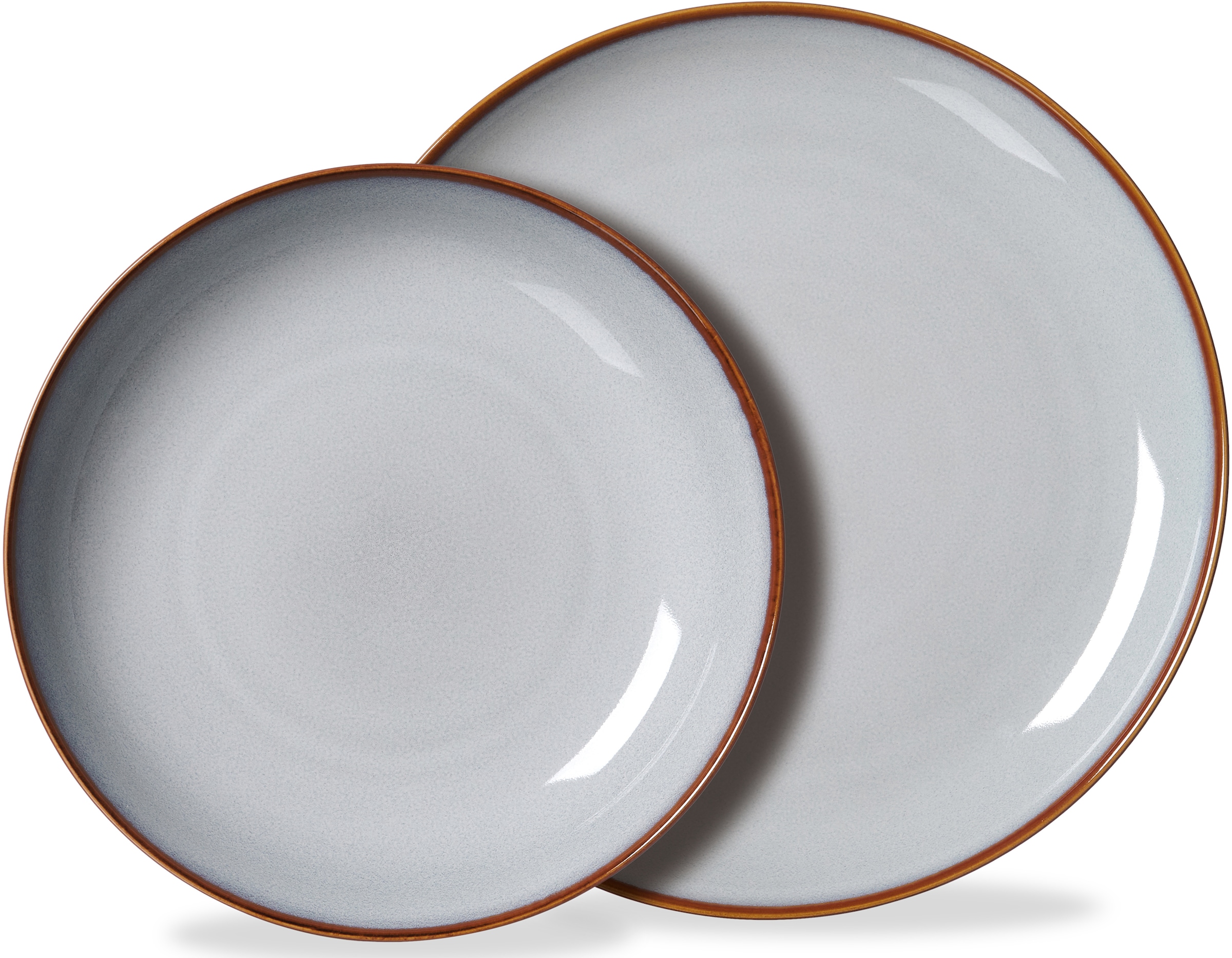 Ritzenhoff & Breker Tafelservice »Teller Set, Geschirr-Set Portofino«, (Set, 8 tlg., 4 Teller Flach (Ø 27,5 cm), 4 Teller Tief (Ø 23 cm), Reaktivglasur, jedes Stück ein Unikat, 8 Teile, für 4 Personen
