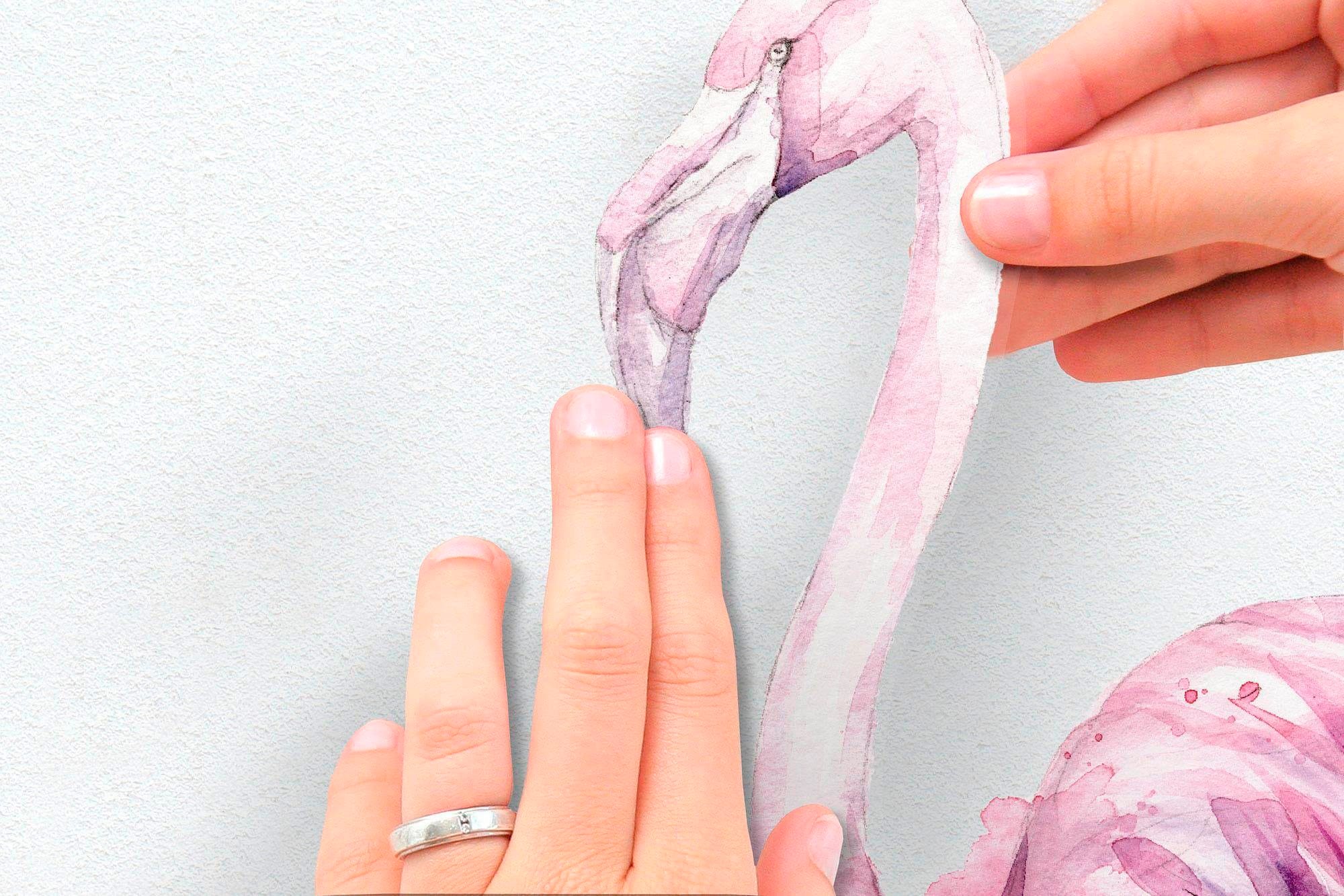 Komar Wandtattoo »Flamingo - Grösse 50 x 70 cm«, (9 St.), selbstklebend, Wandsticker