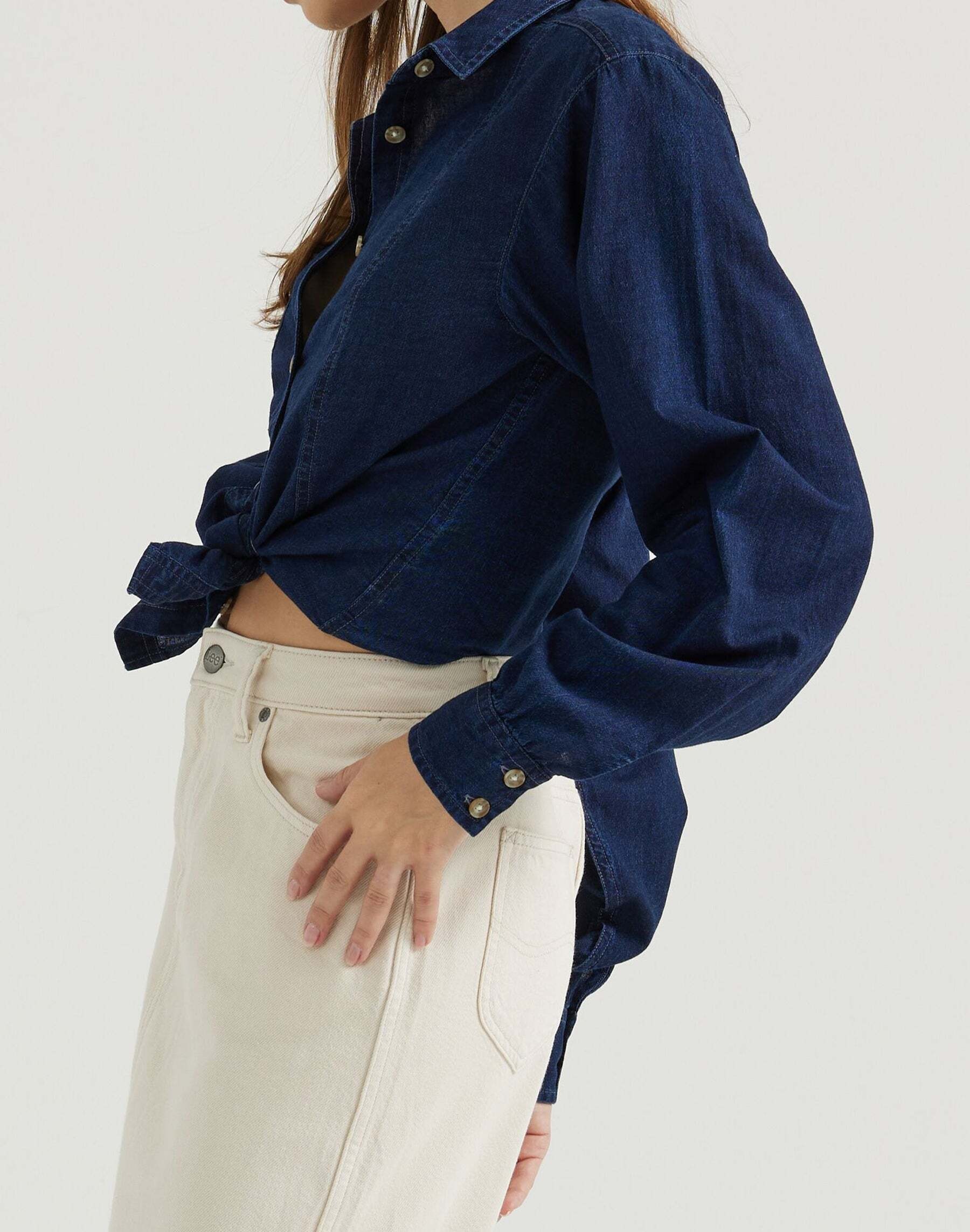 Lee® Jeansbluse »LEE Jeanshemd Blouson Shirt«