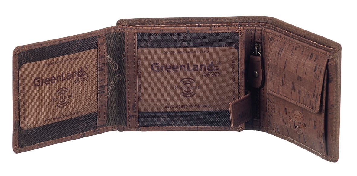 leather-cork«, online »NATURE Jelmoli-Versand GreenLand shoppen bei Schweiz Geldbörse Sicherheitsschutz mit Nature