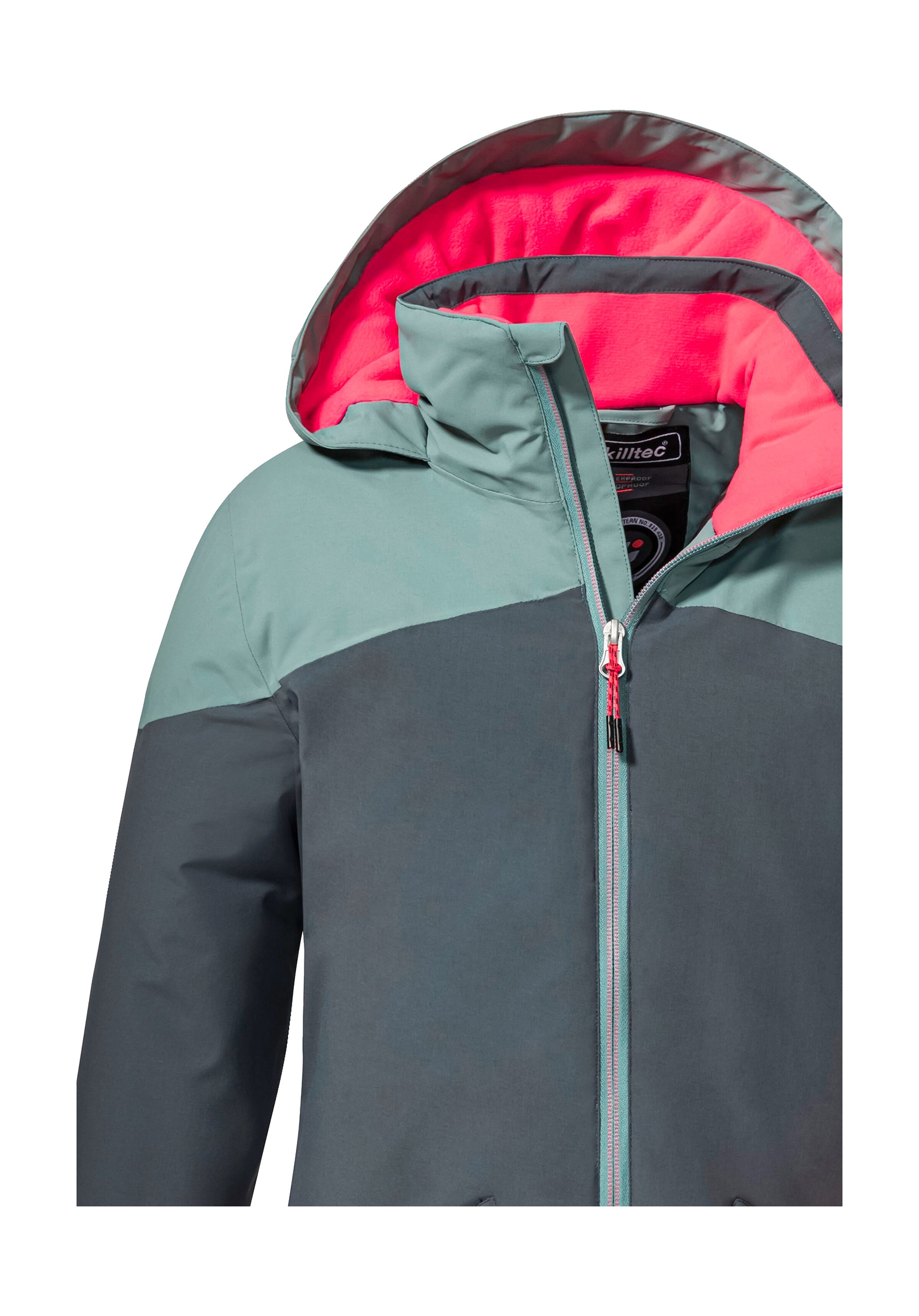 Killtec Outdoorjacke »KOW 195 GRLS JCKT«, Wasserdichte Winterjacke mit Colourblock, verstellbaren Details