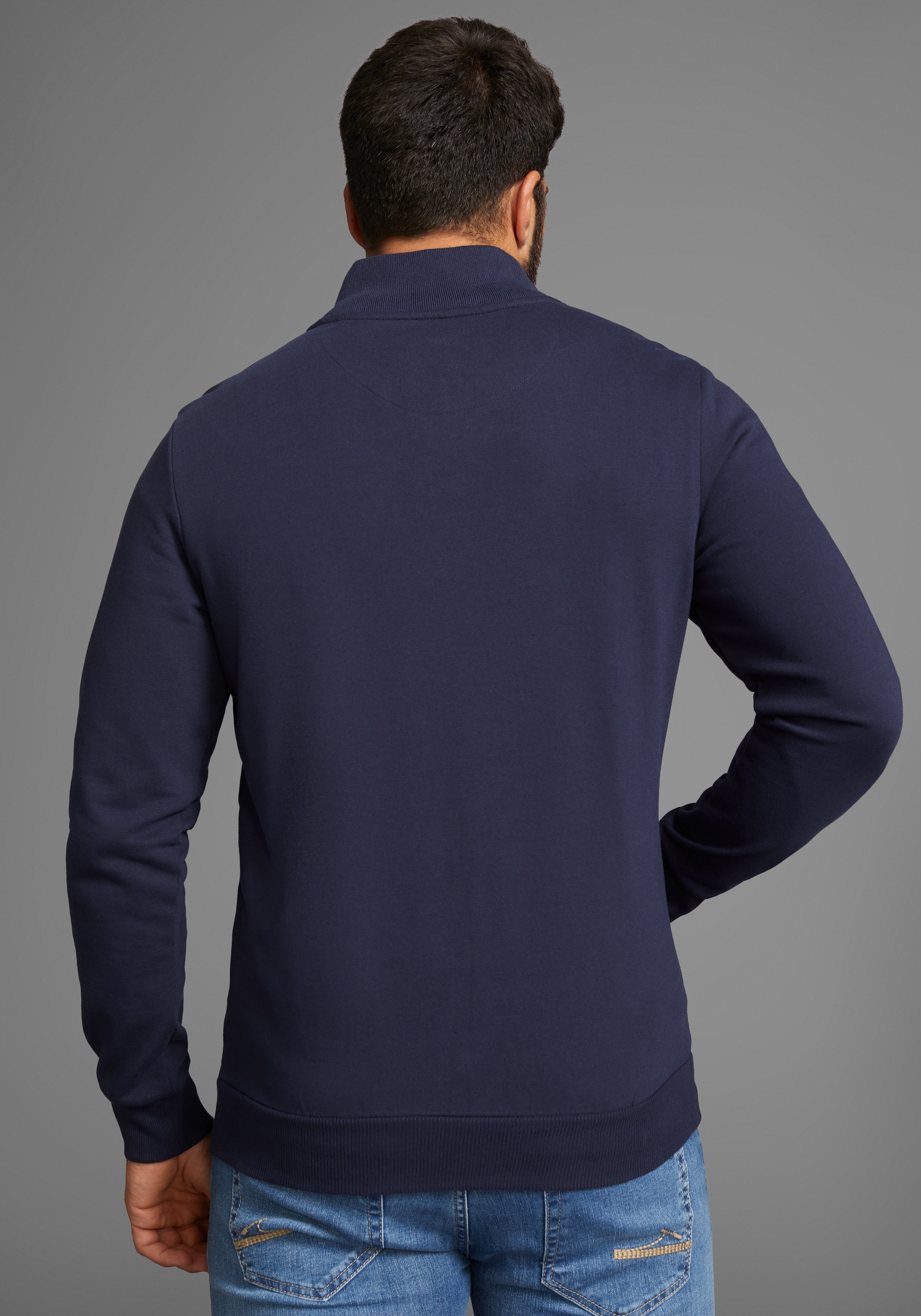 DELMAO Sweatshirt, mit Henley Kragen - NEUE KOLLEKTION