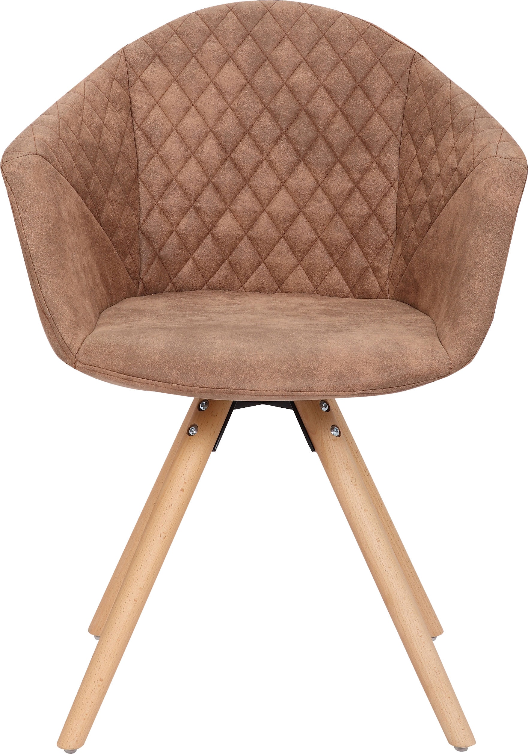 Kayoom Polsterstuhl »Stuhl Chadwick 110 2er-Set, stilvolles Design, in Naturfarben gehalten«, (Set), 2 St., bequem, Holzbeine, weich gepolstert, stilvolles Design